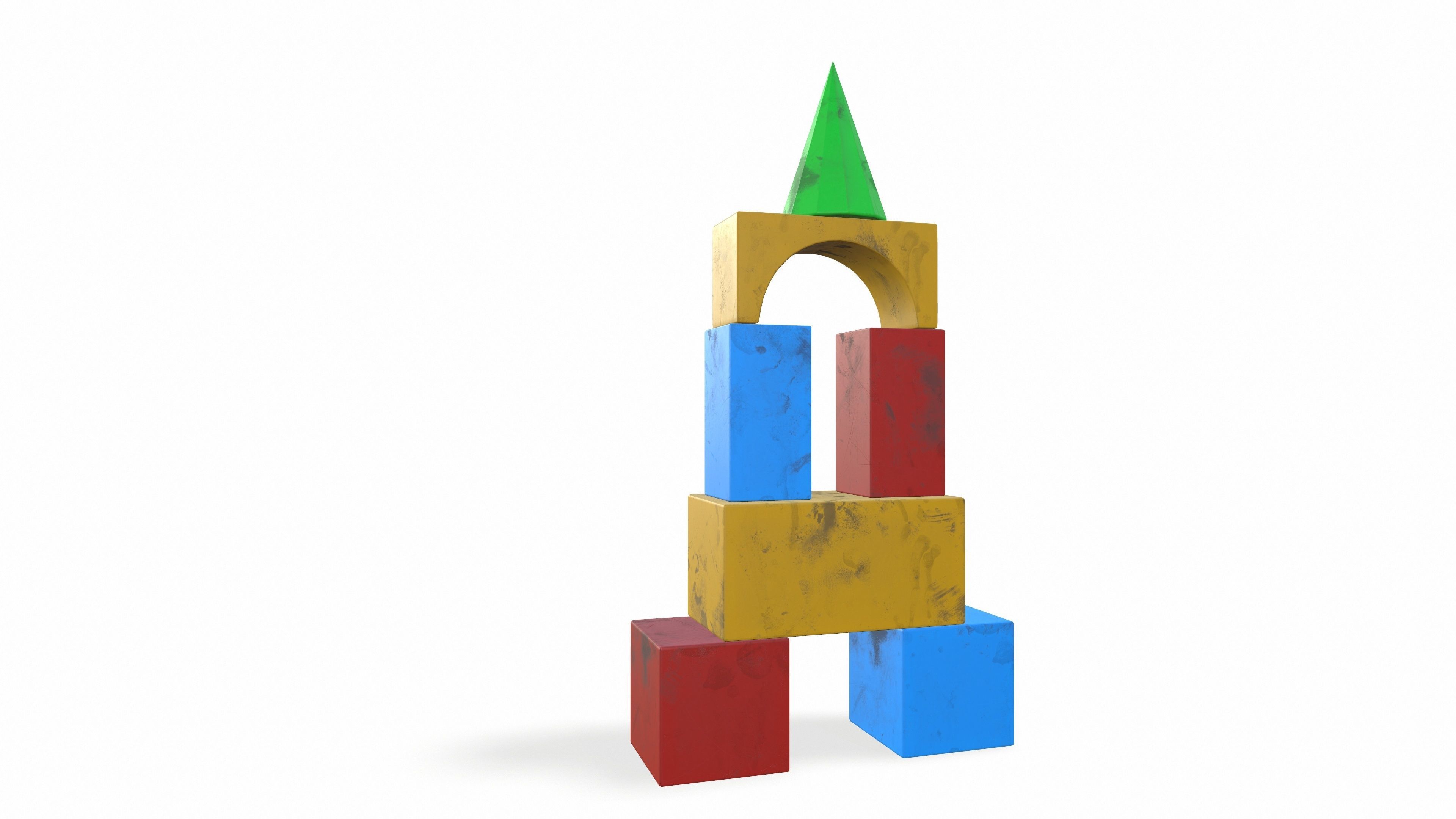 A set of simple toys for children 3D model_5