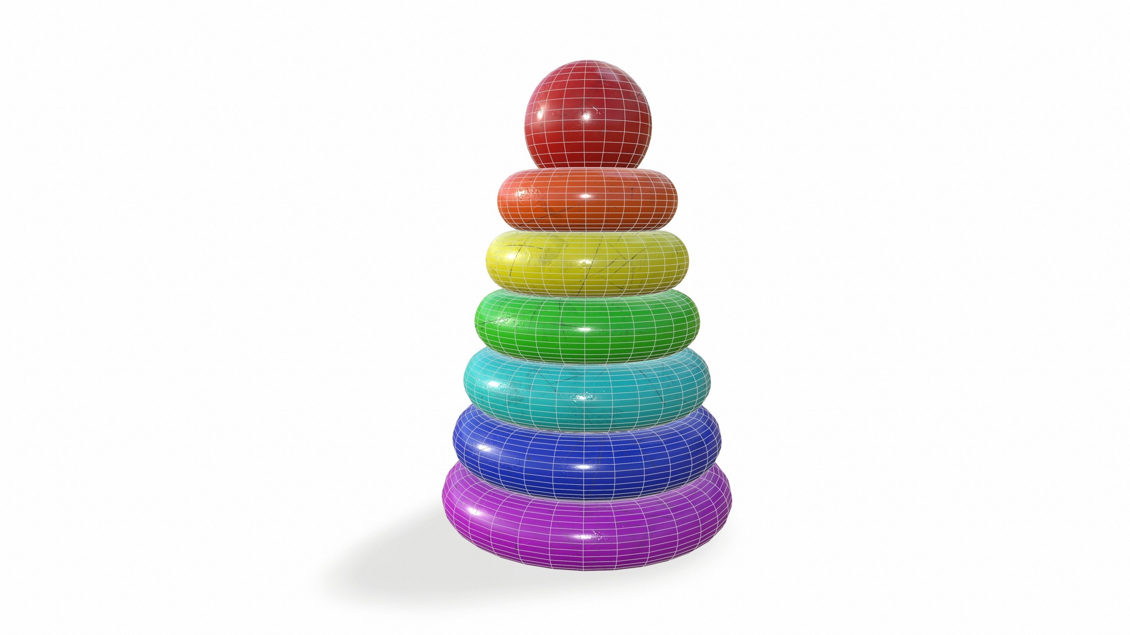 A set of simple toys for children 3D model_13