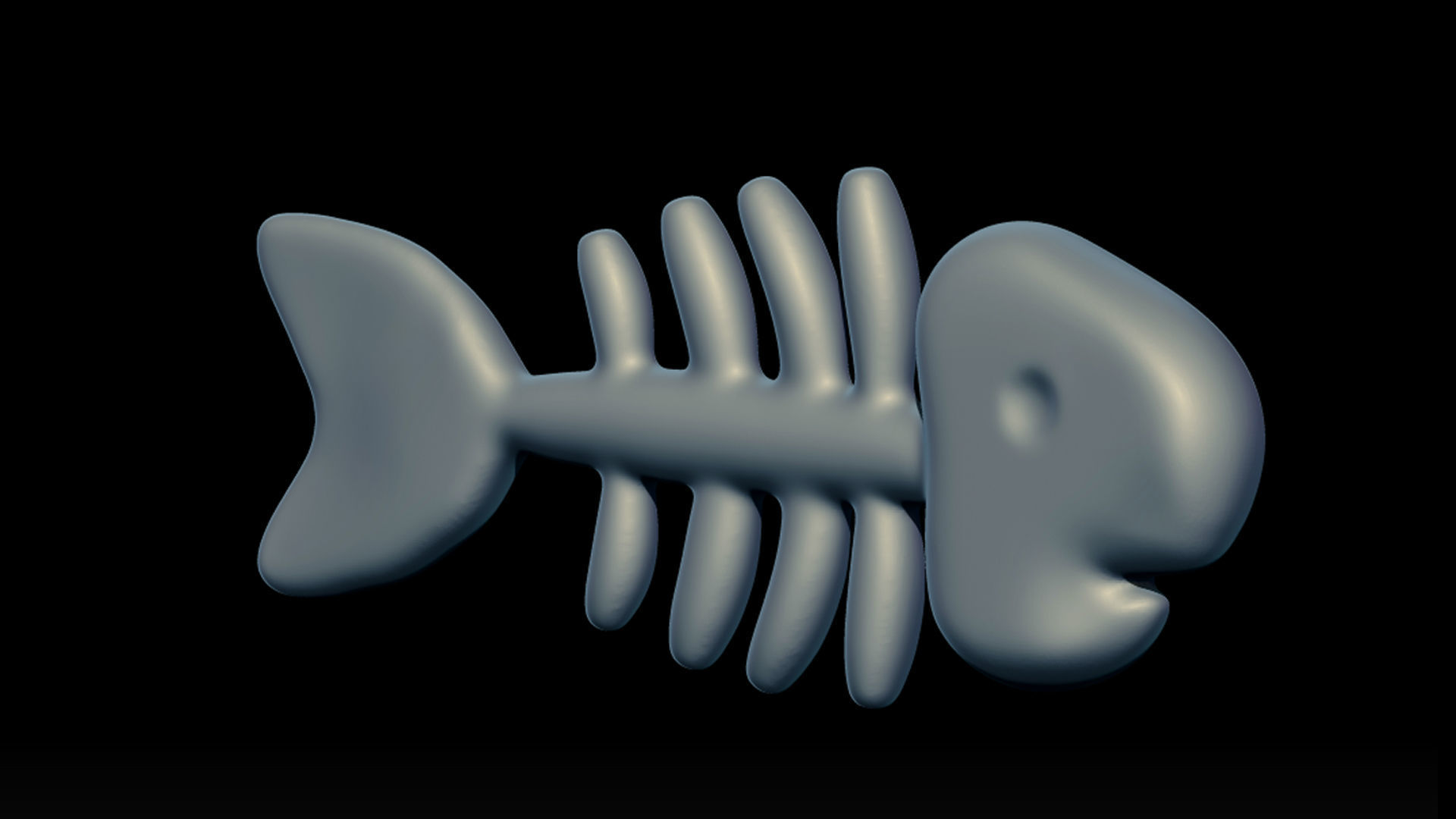 Fish Bones Cartoon 3d print 3D print model_1