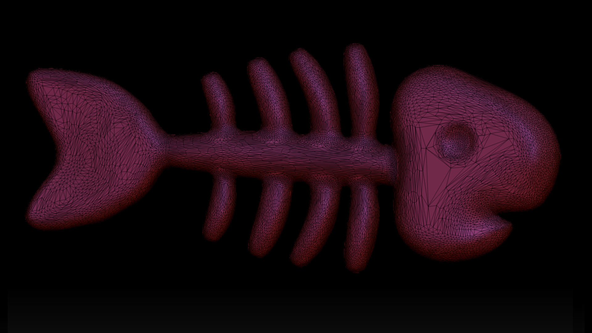 Fish Bones Cartoon 3d print 3D print model_4