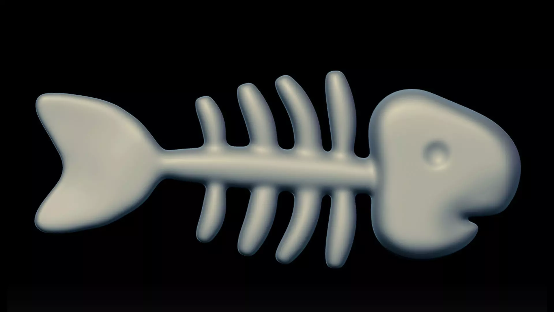 Fish Bones Cartoon 3d print 3D print model_0