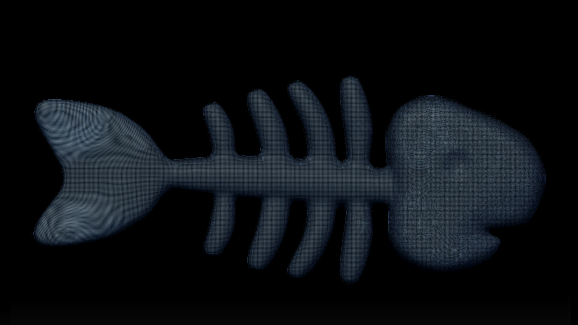 Fish Bones Cartoon 3d print 3D print model_3