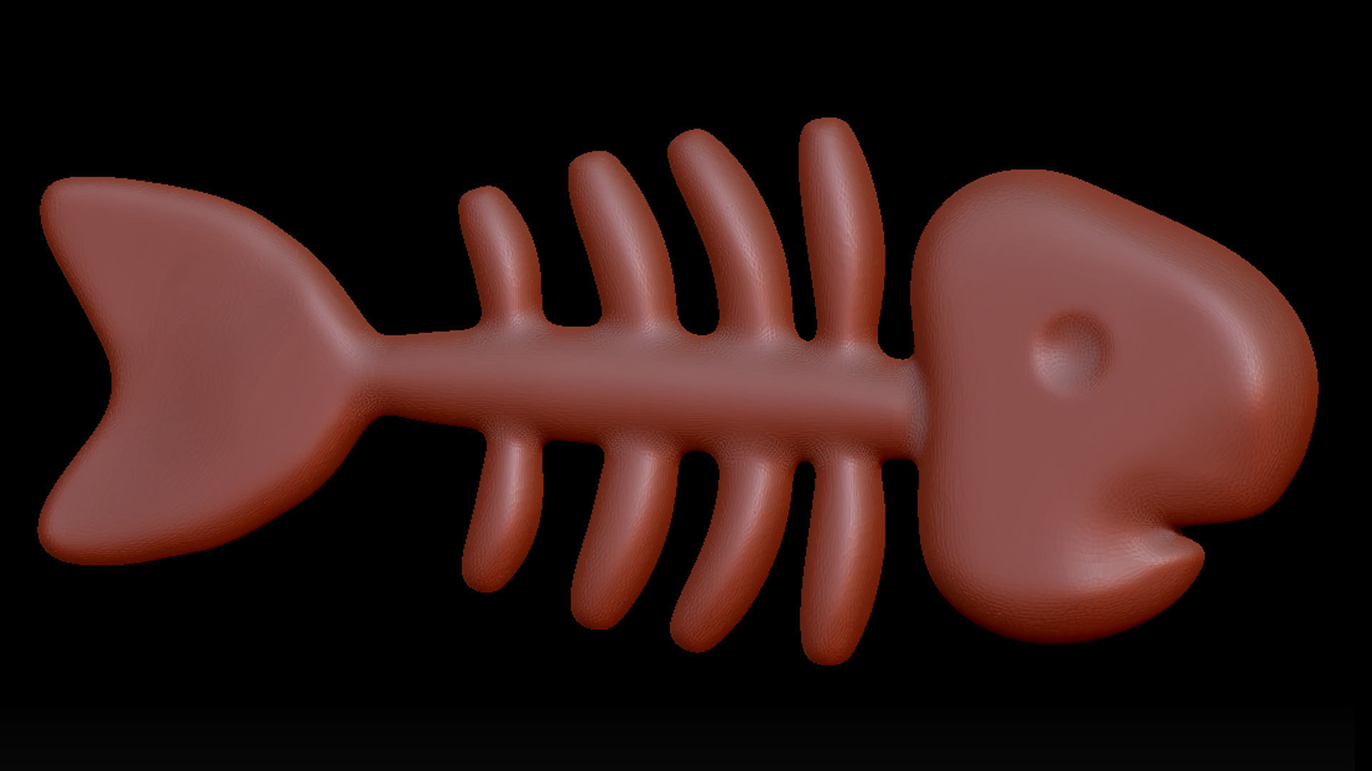 Fish Bones Cartoon 3d print 3D print model_5