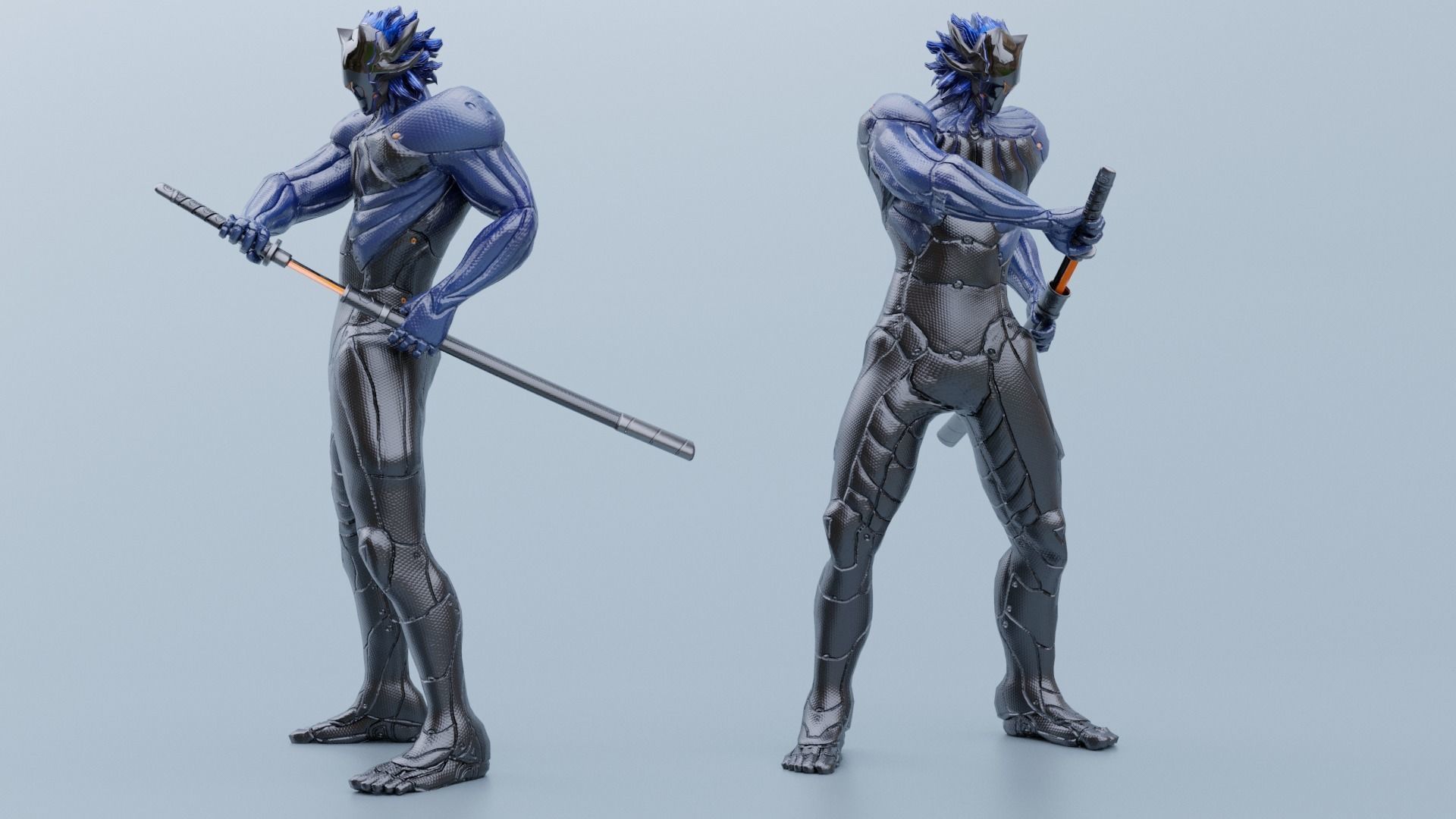 Low Poly - Cyborg Zodiac Theme - Leo Low-poly 3D model_13