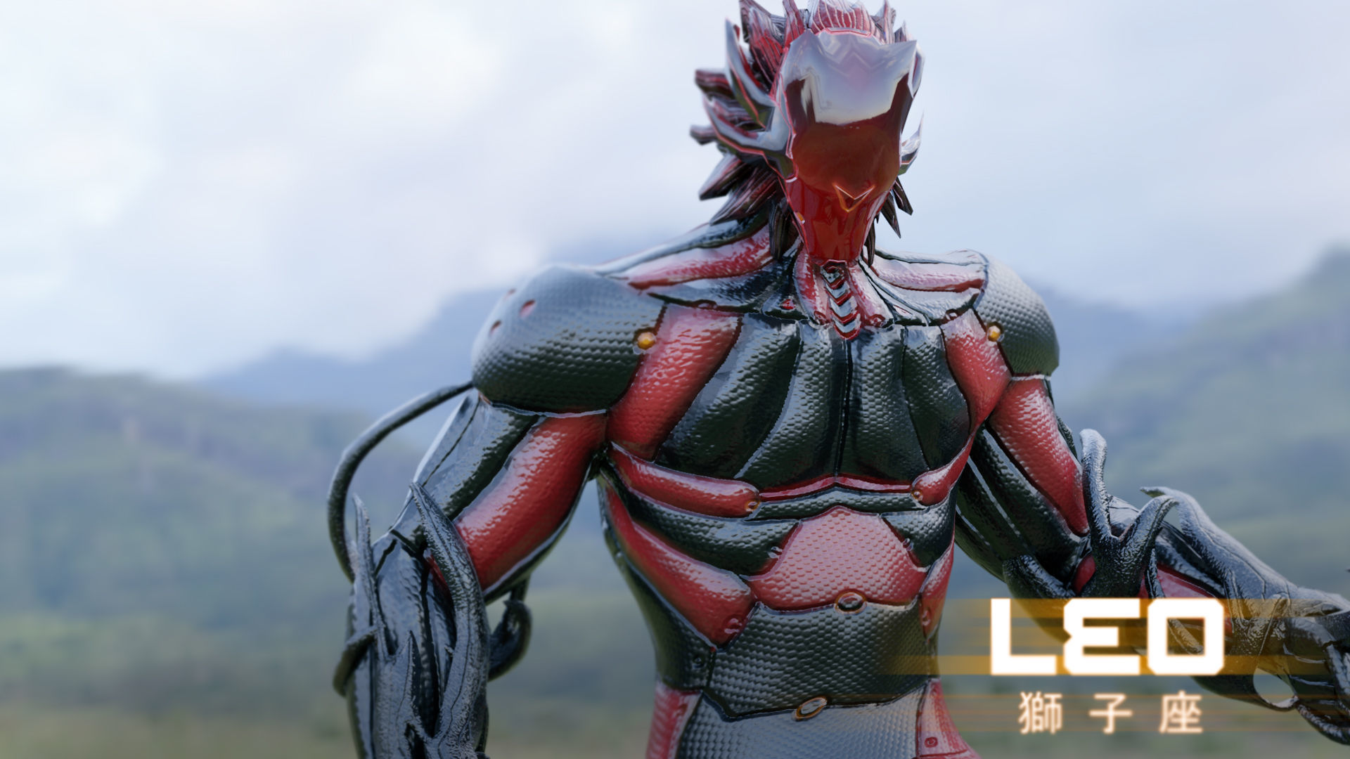 Low Poly - Cyborg Zodiac Theme - Leo Low-poly 3D model_32