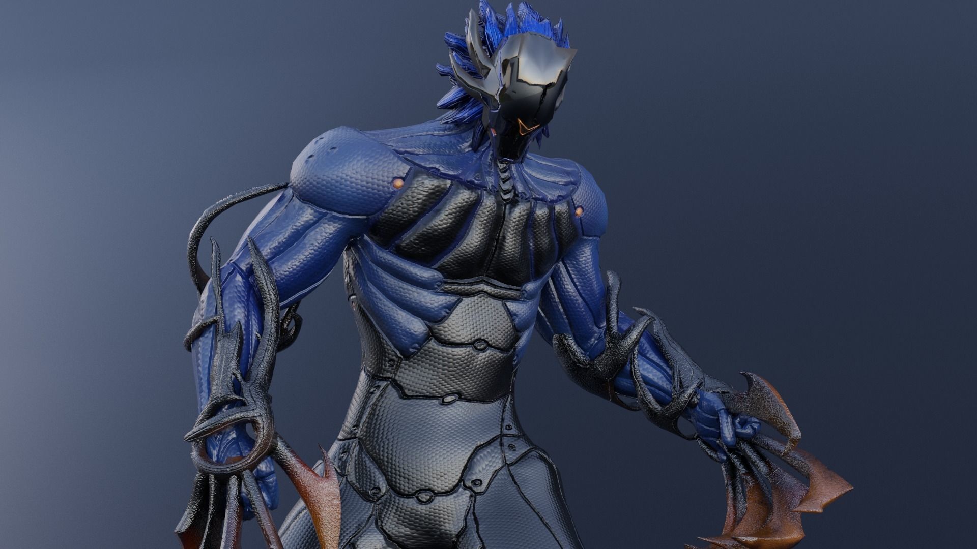 Low Poly - Cyborg Zodiac Theme - Leo Low-poly 3D model_10