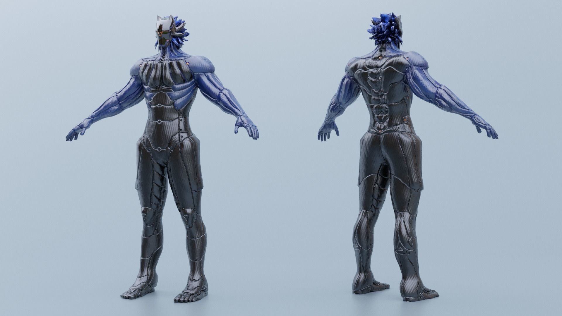 Low Poly - Cyborg Zodiac Theme - Leo Low-poly 3D model_23