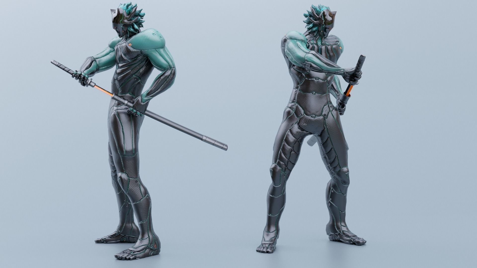 Low Poly - Cyborg Zodiac Theme - Leo Low-poly 3D model_14