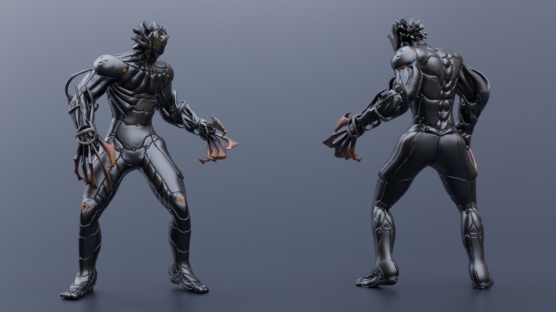 Low Poly - Cyborg Zodiac Theme - Leo Low-poly 3D model_6