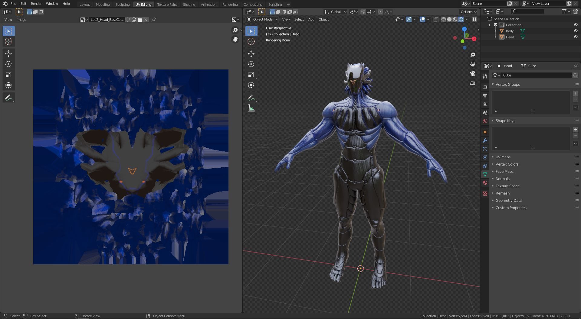 Low Poly - Cyborg Zodiac Theme - Leo Low-poly 3D model_27