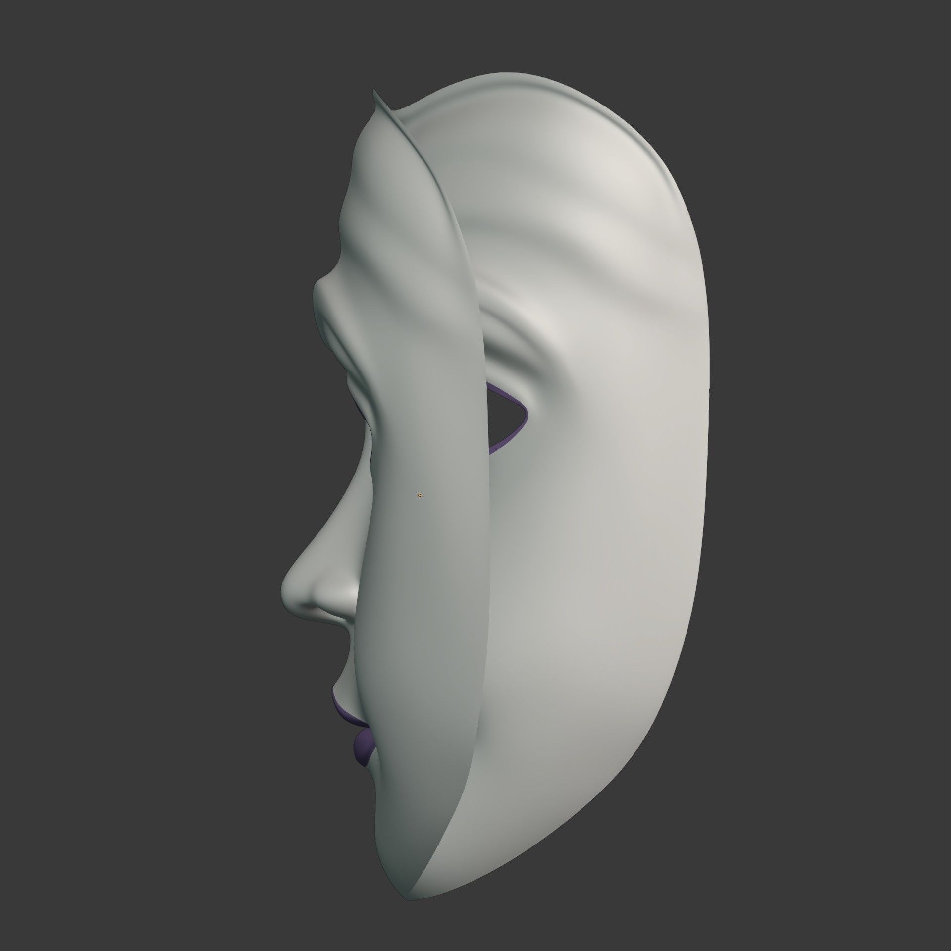 Woman Mardi Gras Mask Low-poly 3D model_15