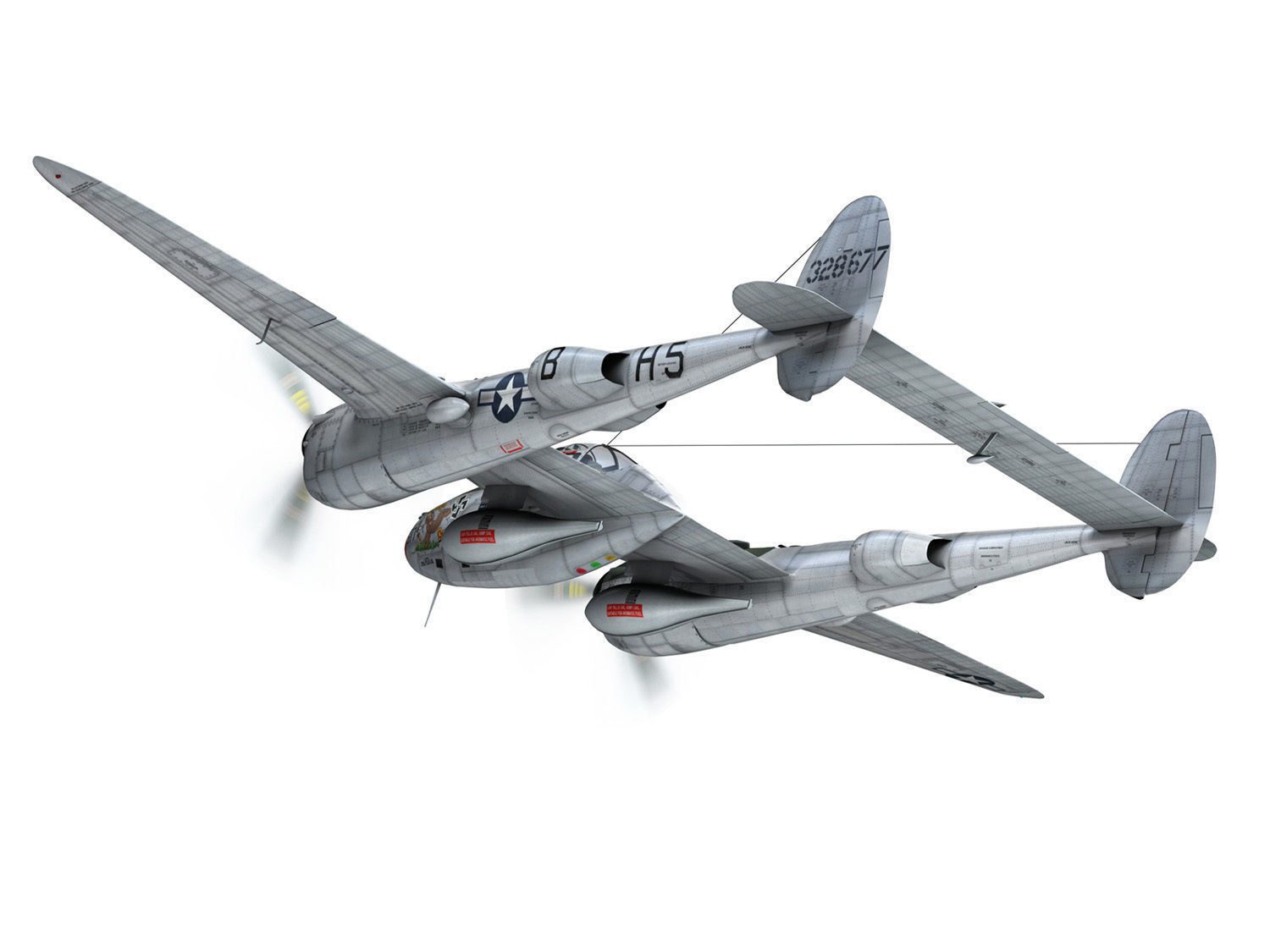Lockheed P-38 Lightning - Little Buckaroo 3D model_5