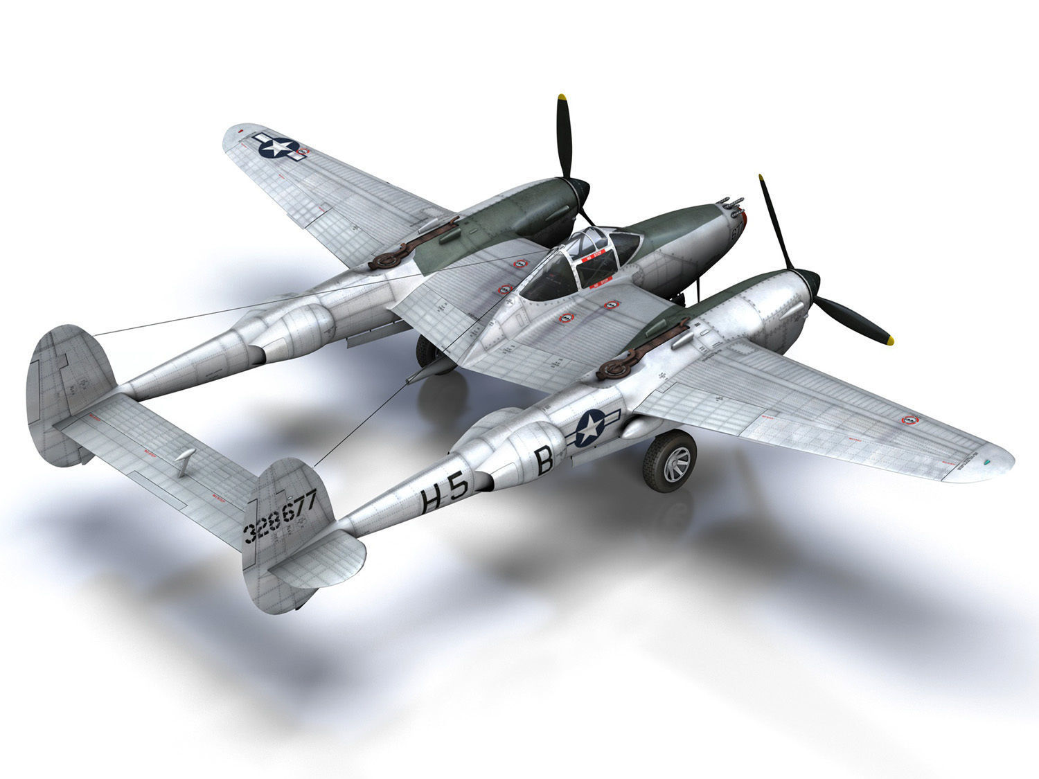 Lockheed P-38 Lightning - Little Buckaroo 3D model_14