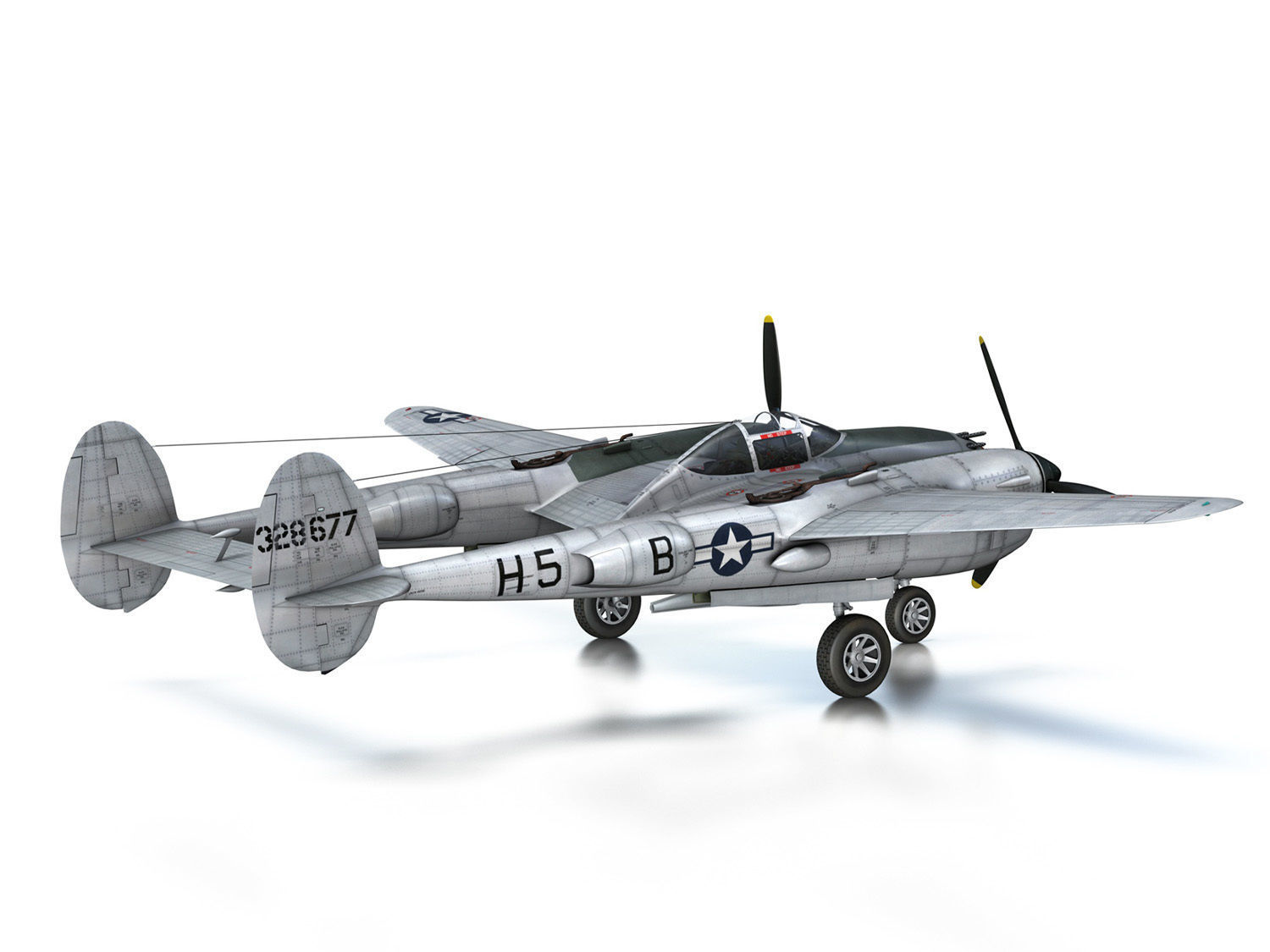 Lockheed P-38 Lightning - Little Buckaroo 3D model_15