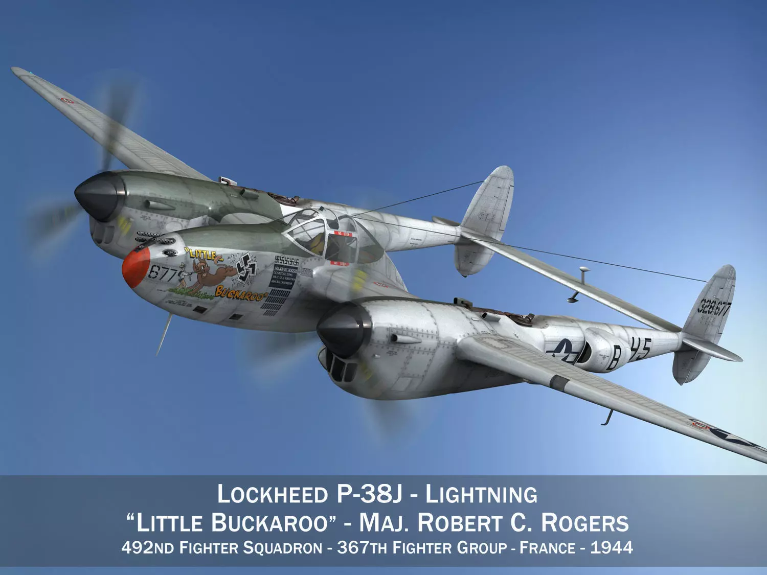 Lockheed P-38 Lightning - Little Buckaroo 3D model_0