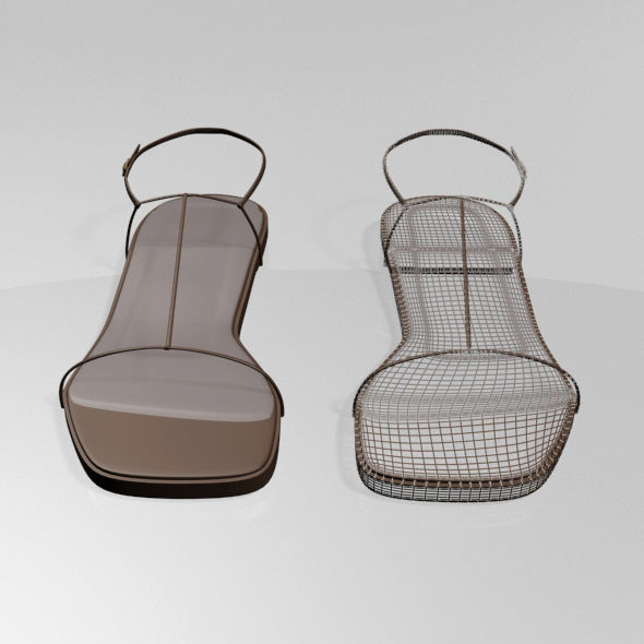 Square-Toe T-Strap Flat Sandals 01 3D model_22