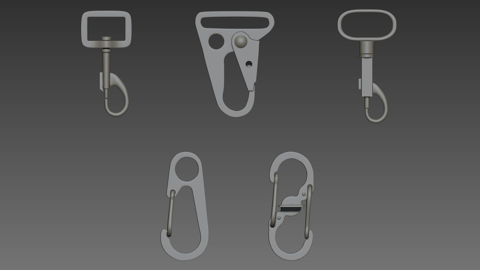 Pack of Buckles  Marvelous Designer project and Zbrush IMM 3D model_14