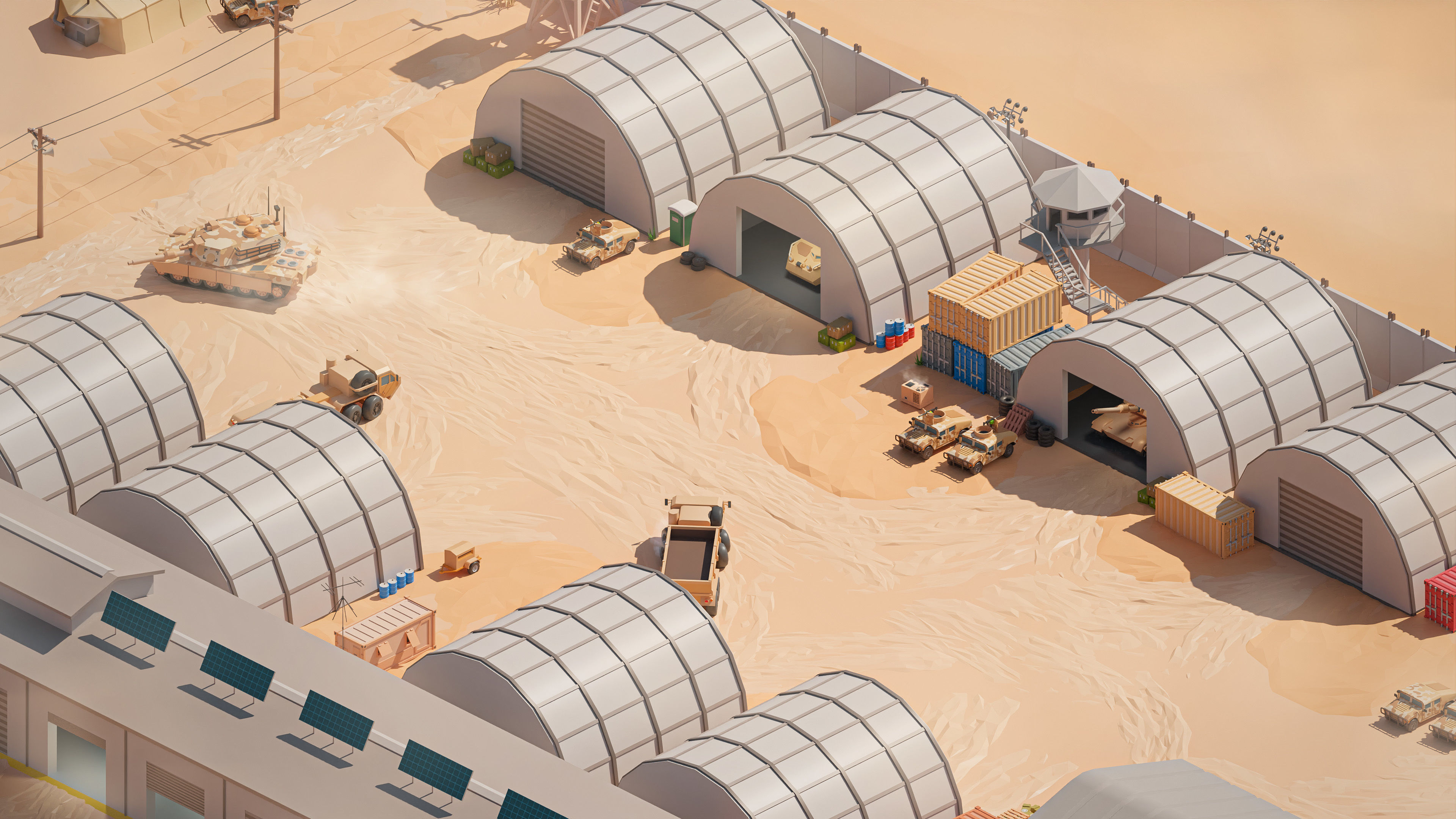 Military Low-poly 3D model_30