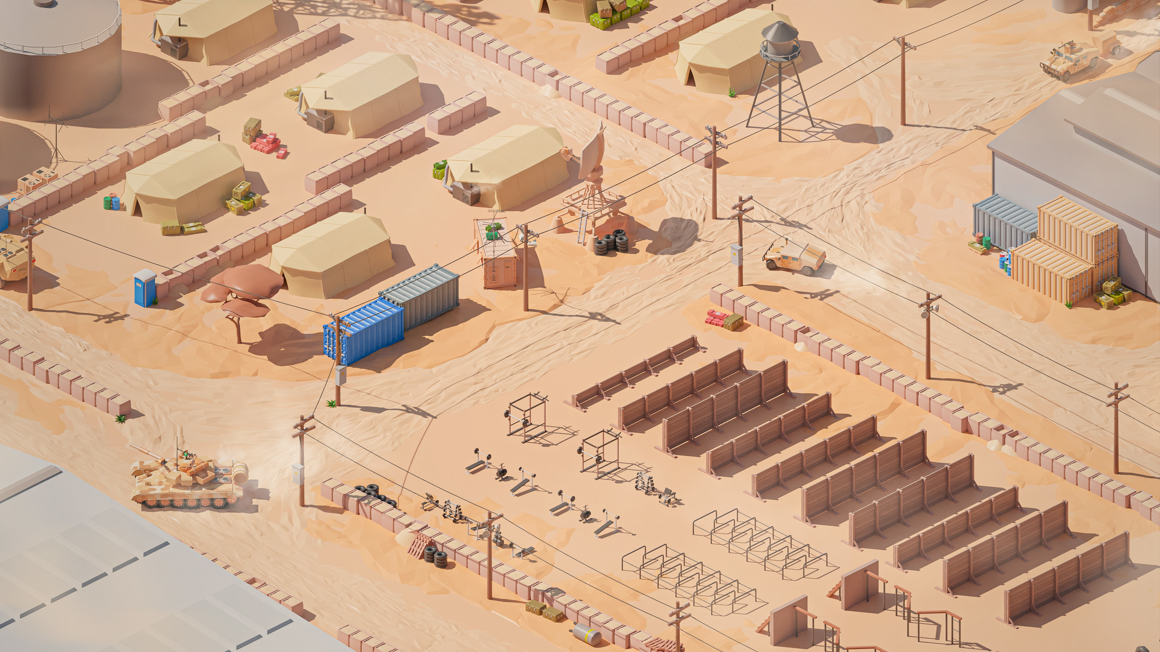 Military Low-poly 3D model_34