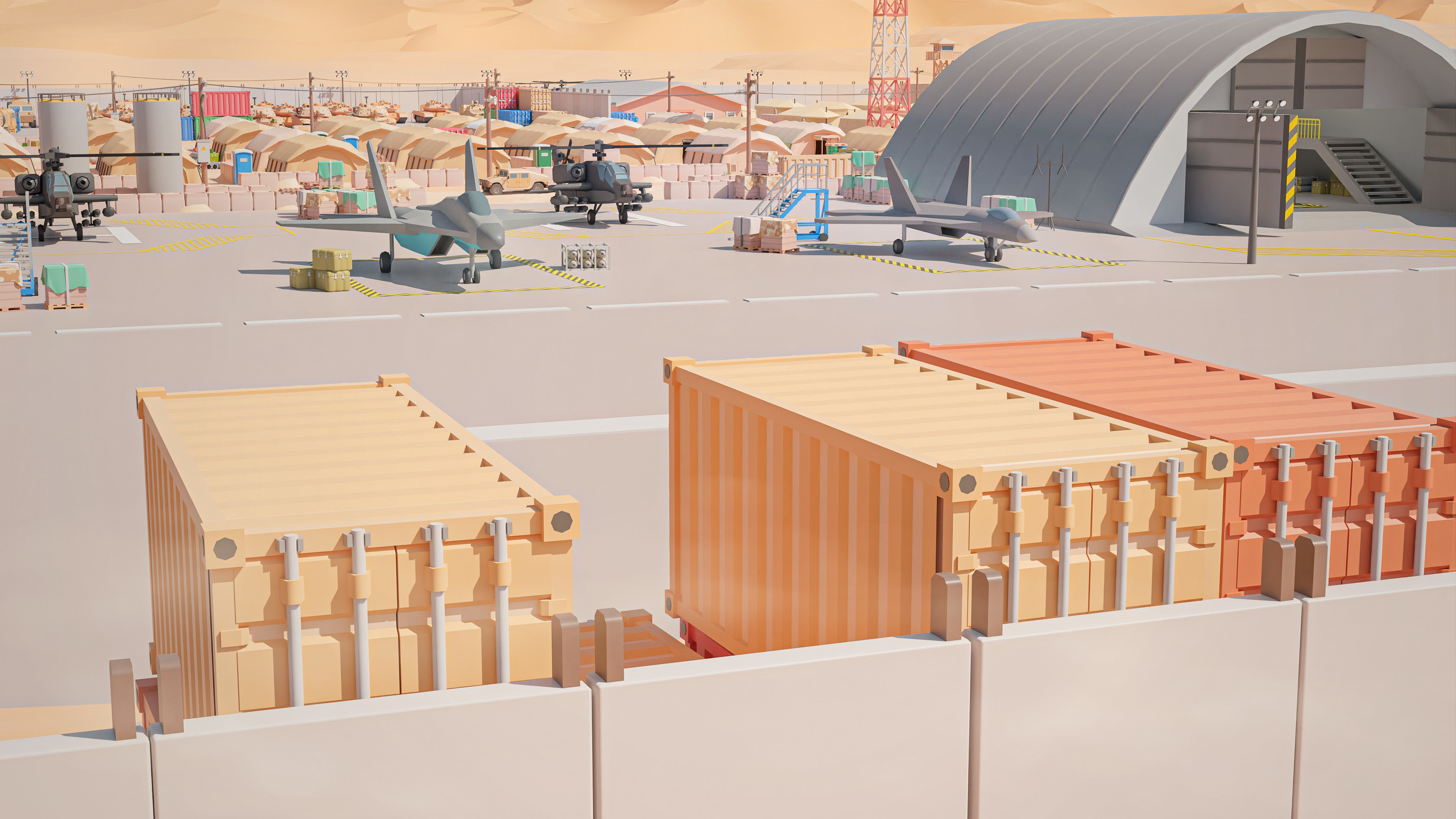 Military Low-poly 3D model_46