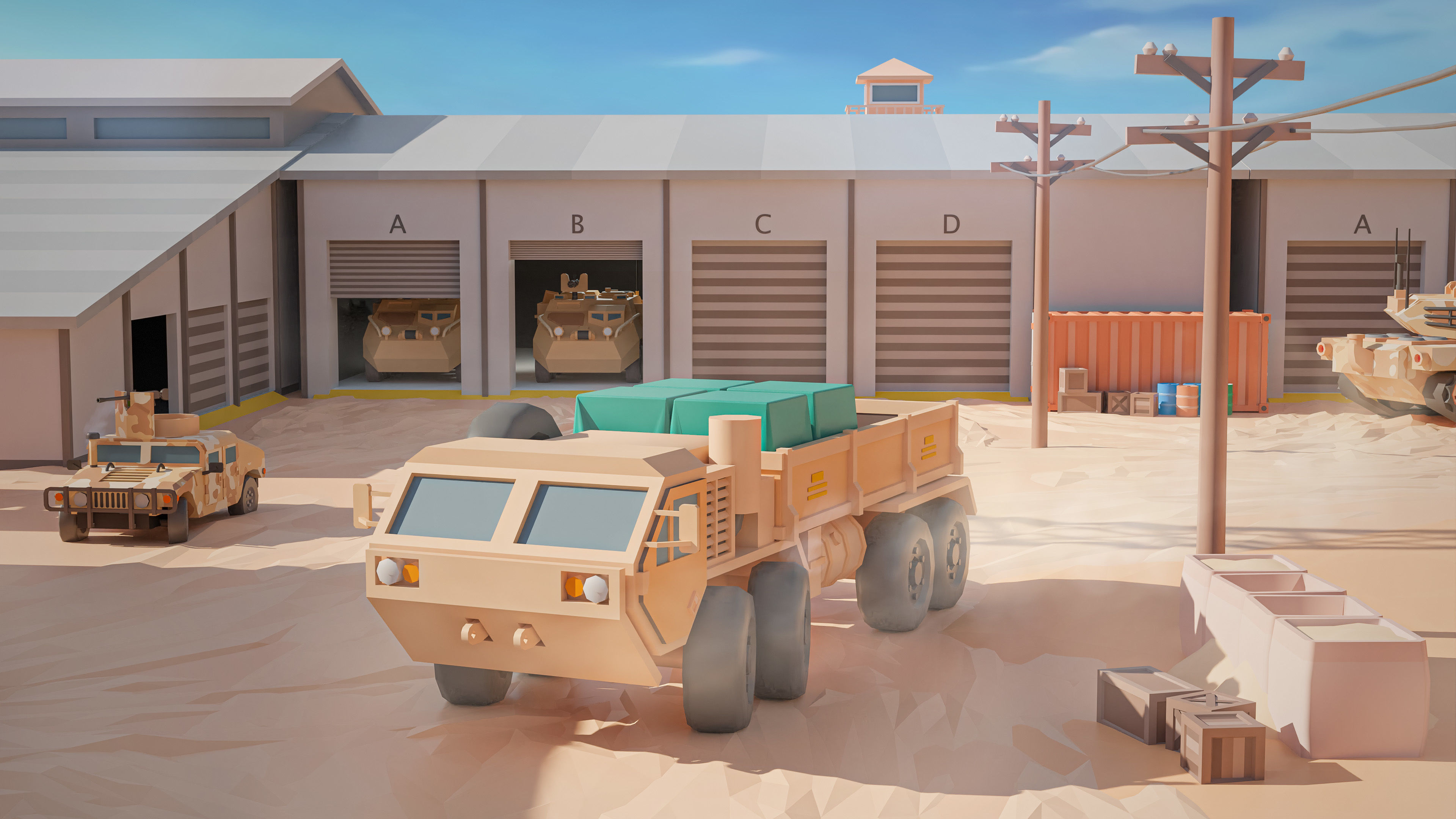 Military Low-poly 3D model_37