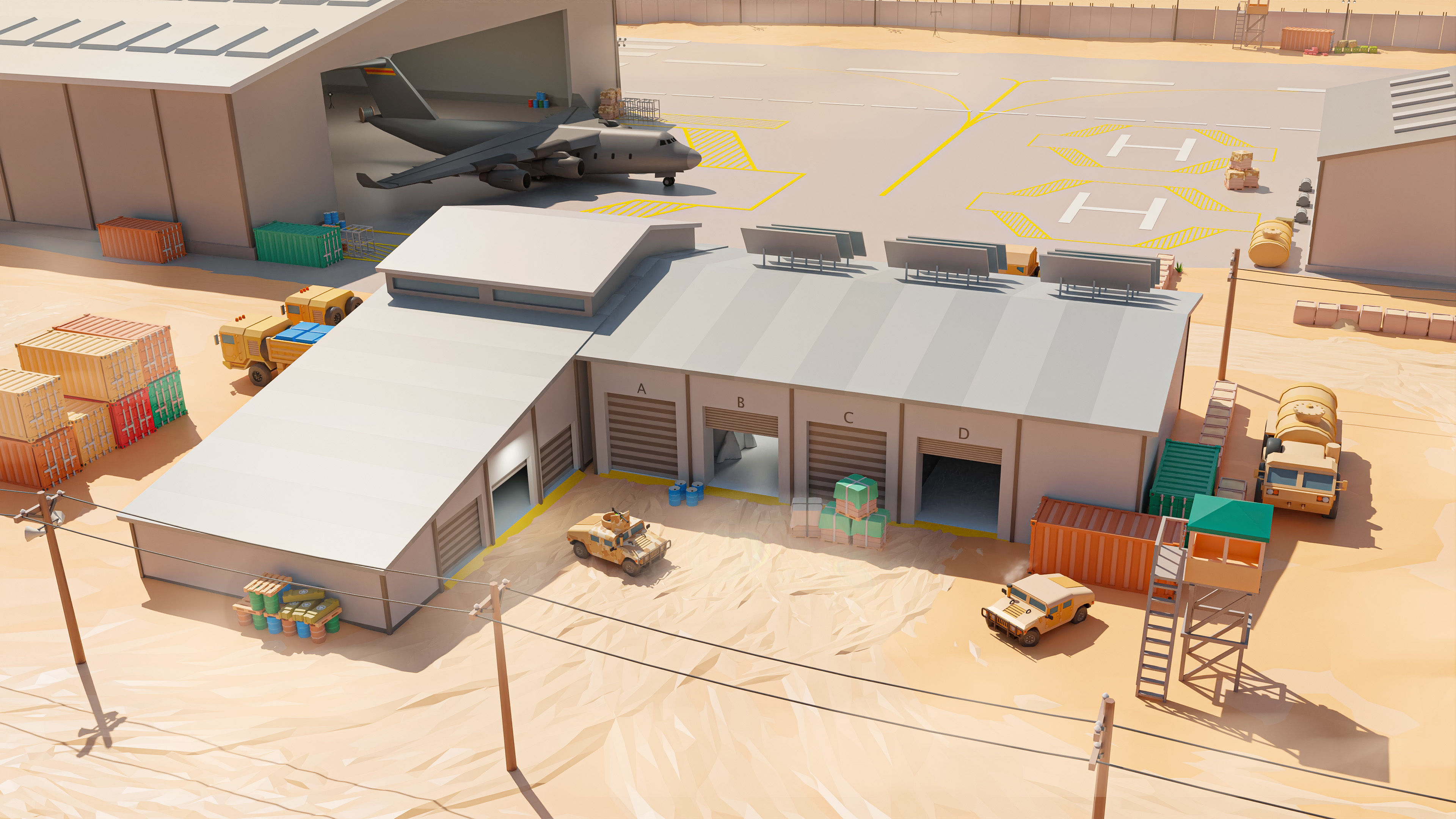 Military Low-poly 3D model_14