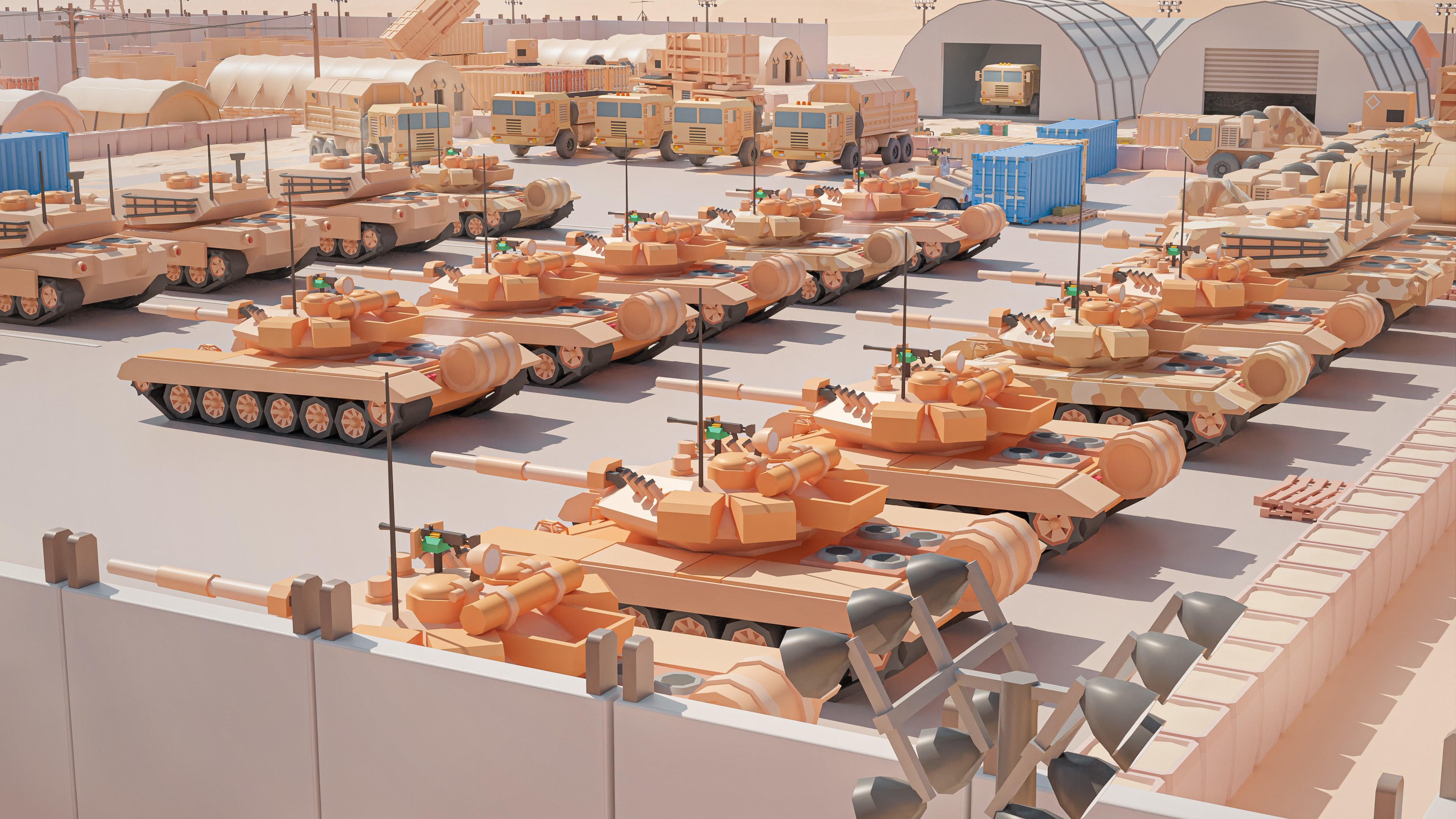 Military Low-poly 3D model_43