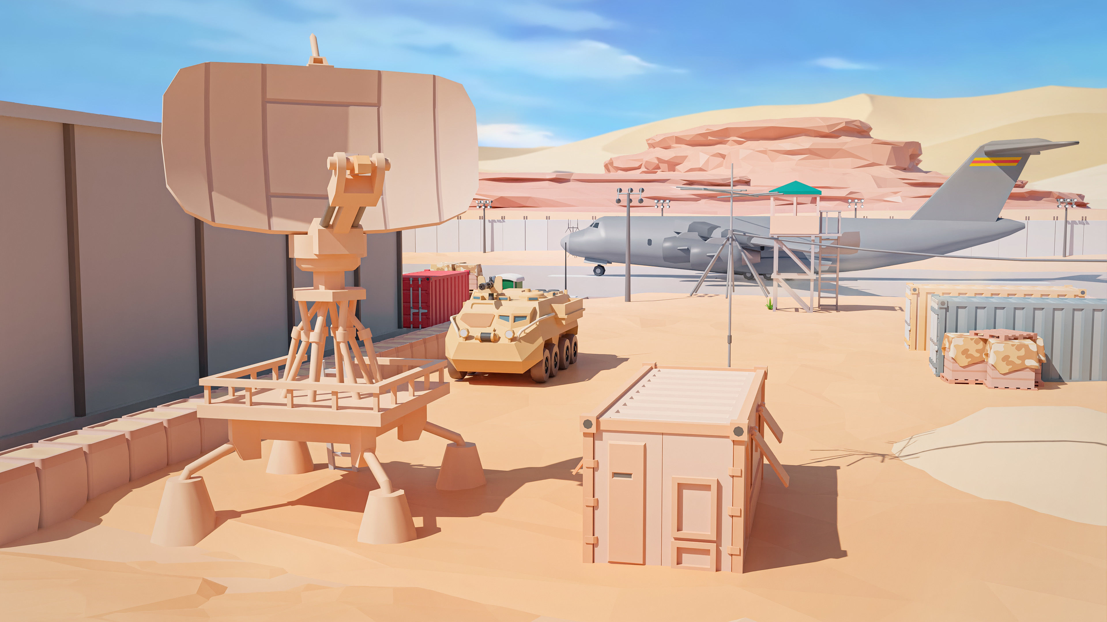 Military Low-poly 3D model_21