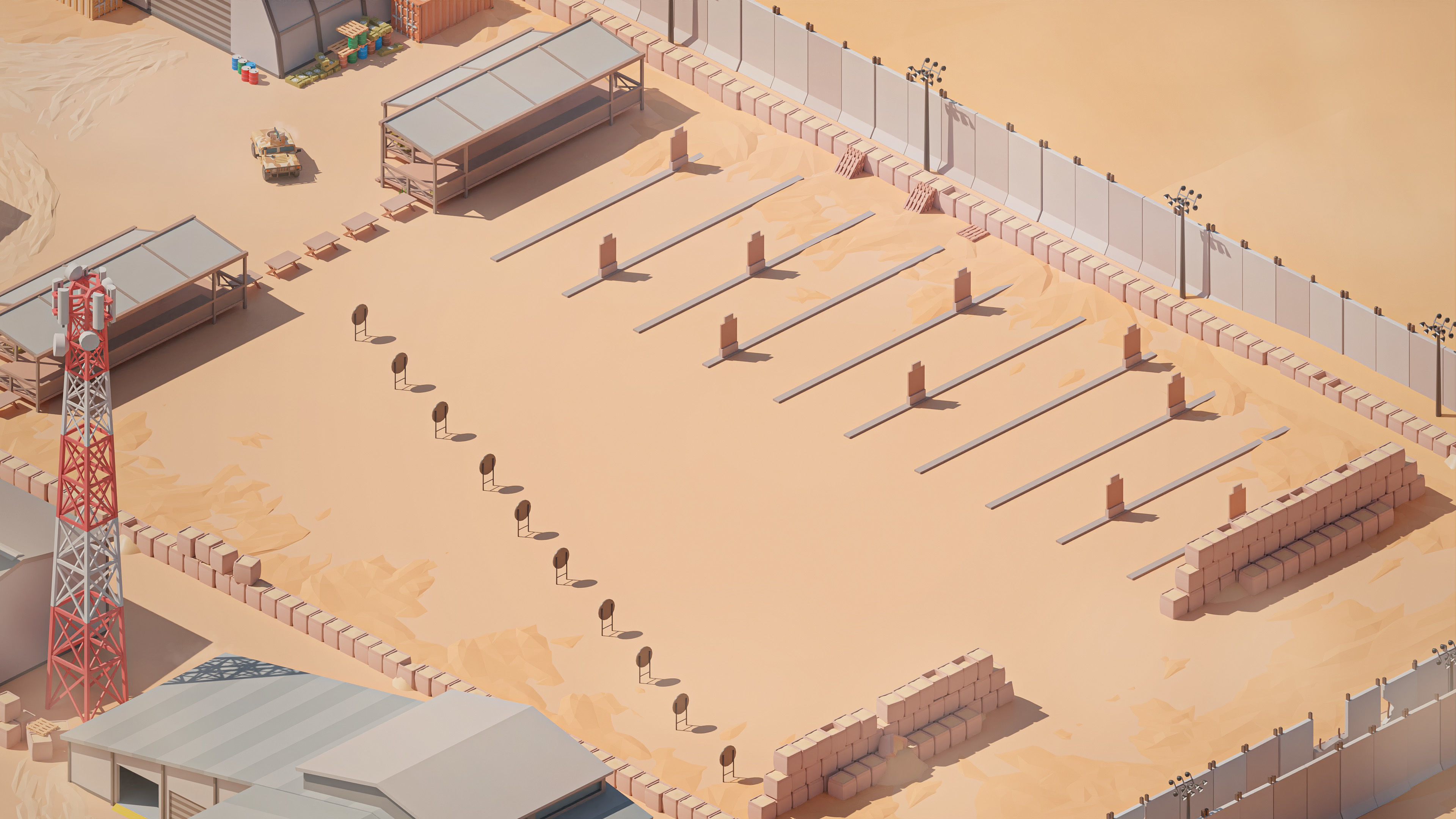 Military Low-poly 3D model_32