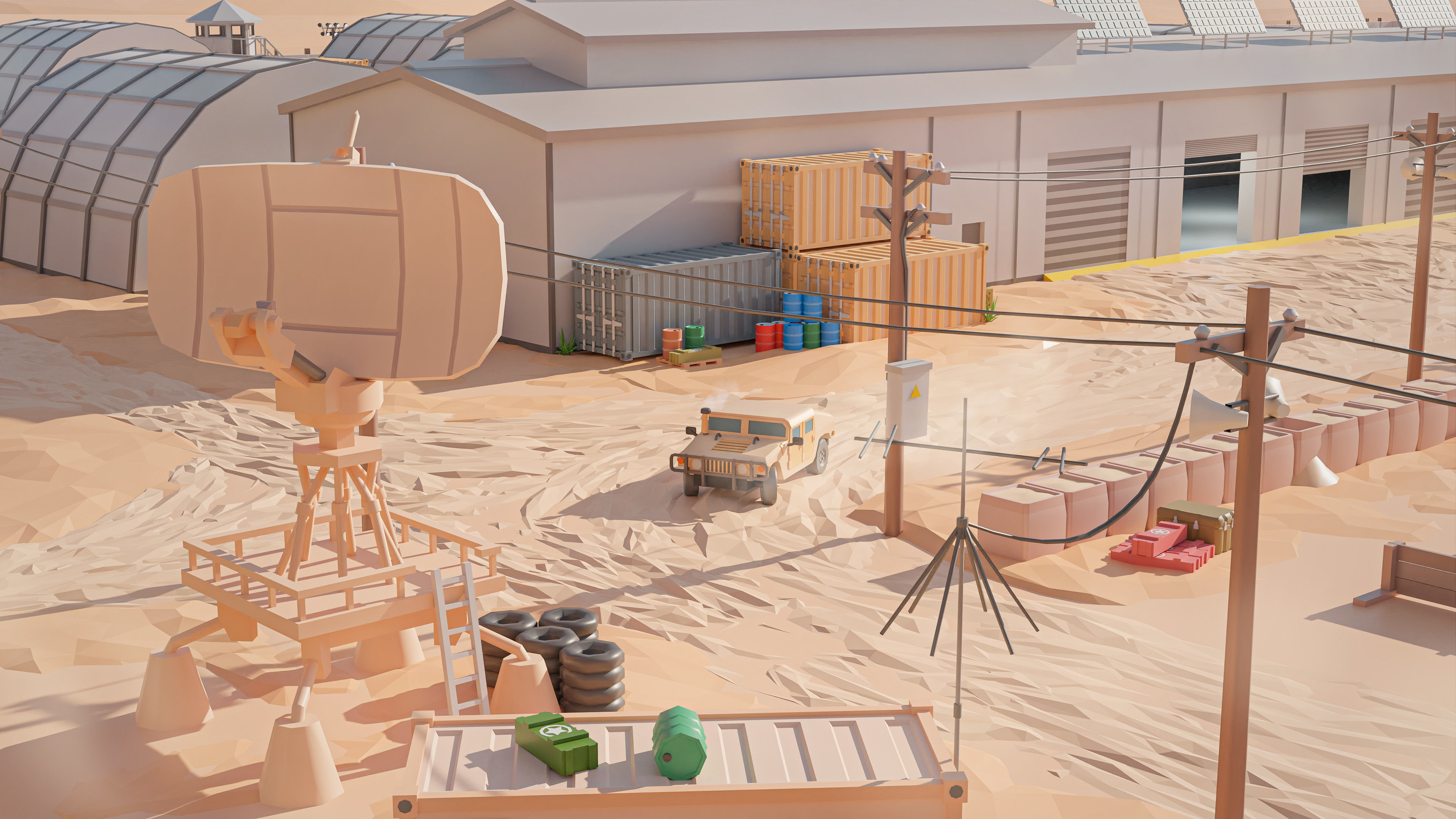 Military Low-poly 3D model_28