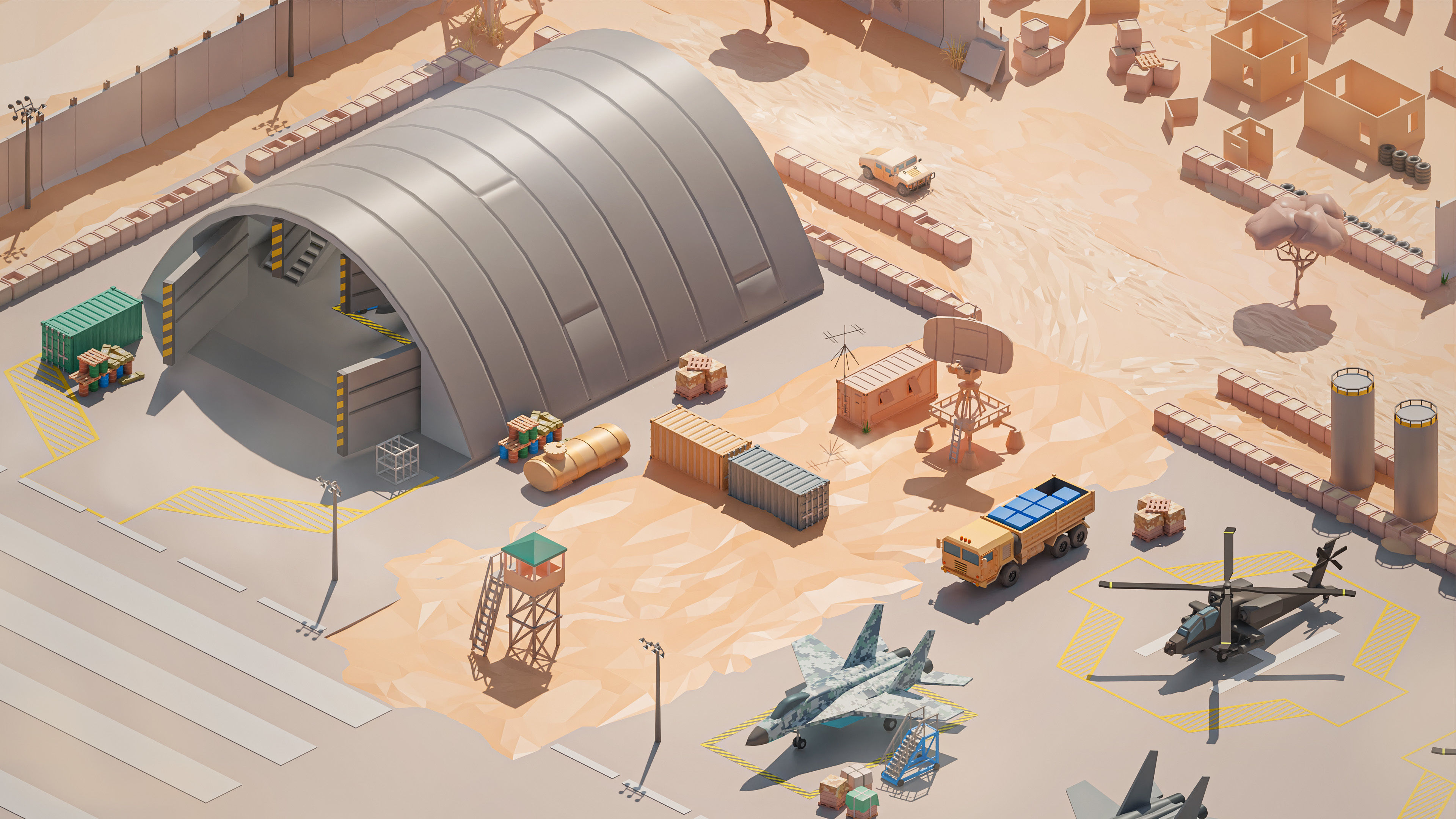 Military Low-poly 3D model_36