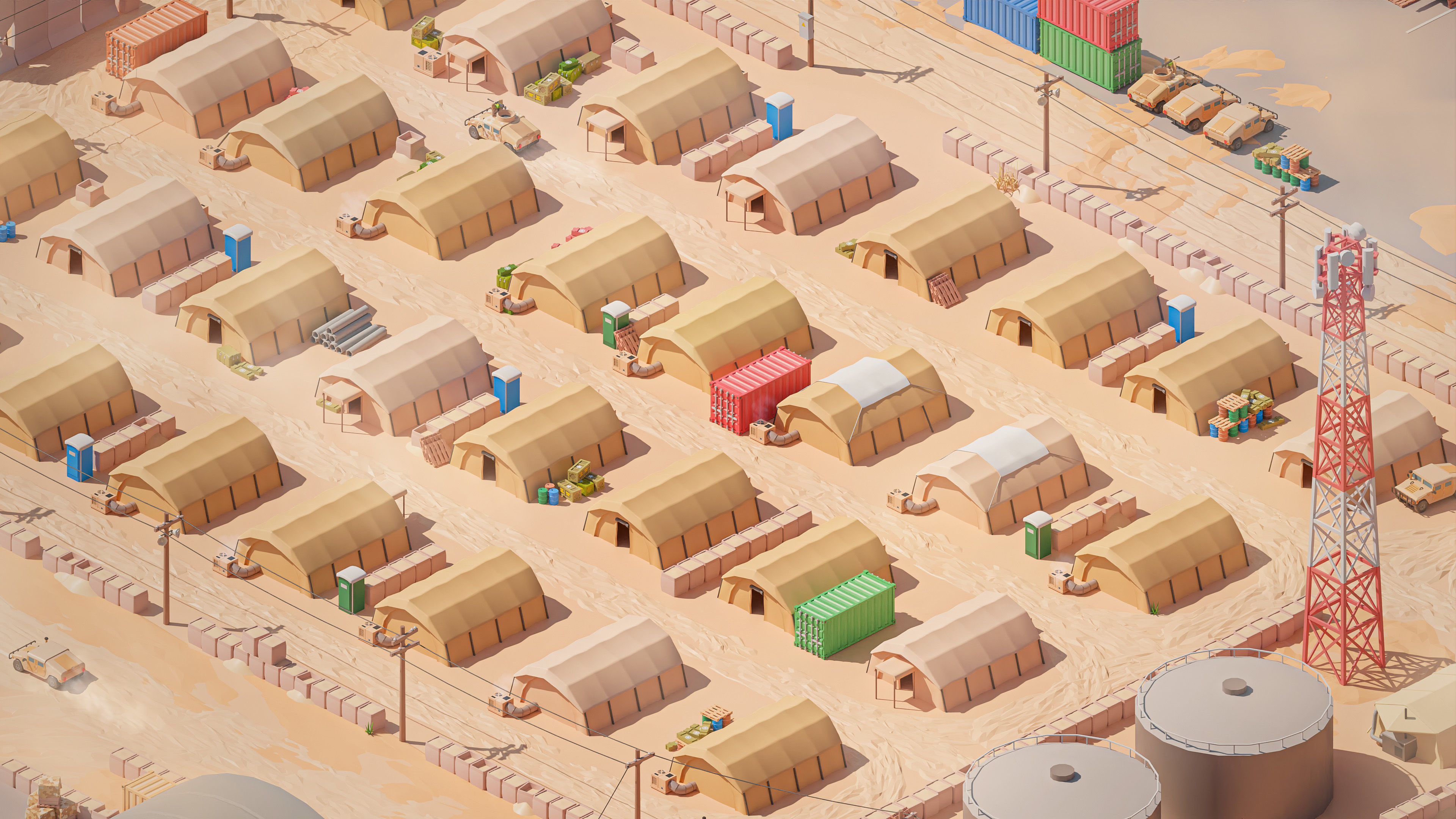 Military Low-poly 3D model_33