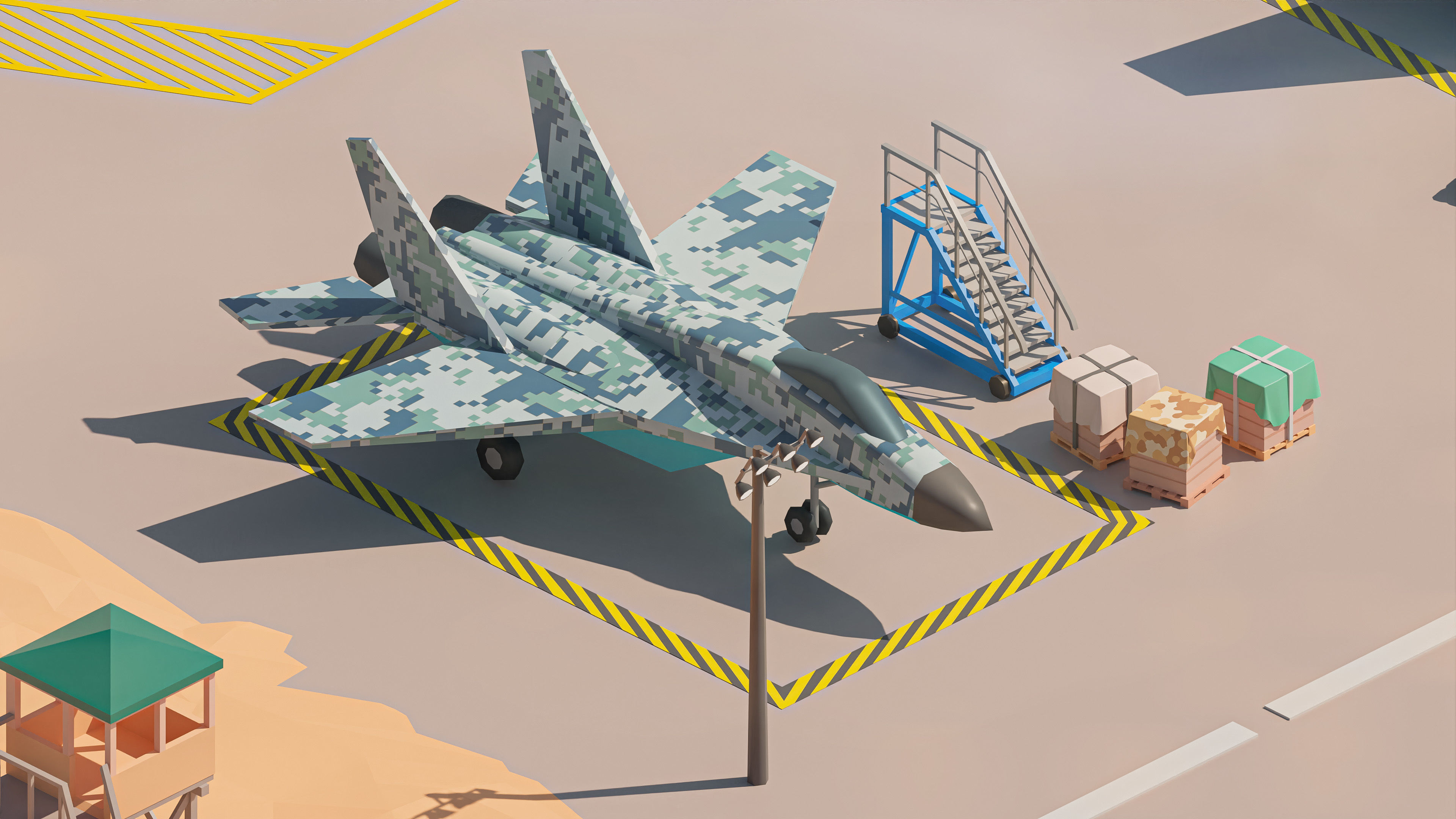 Military Low-poly 3D model_6