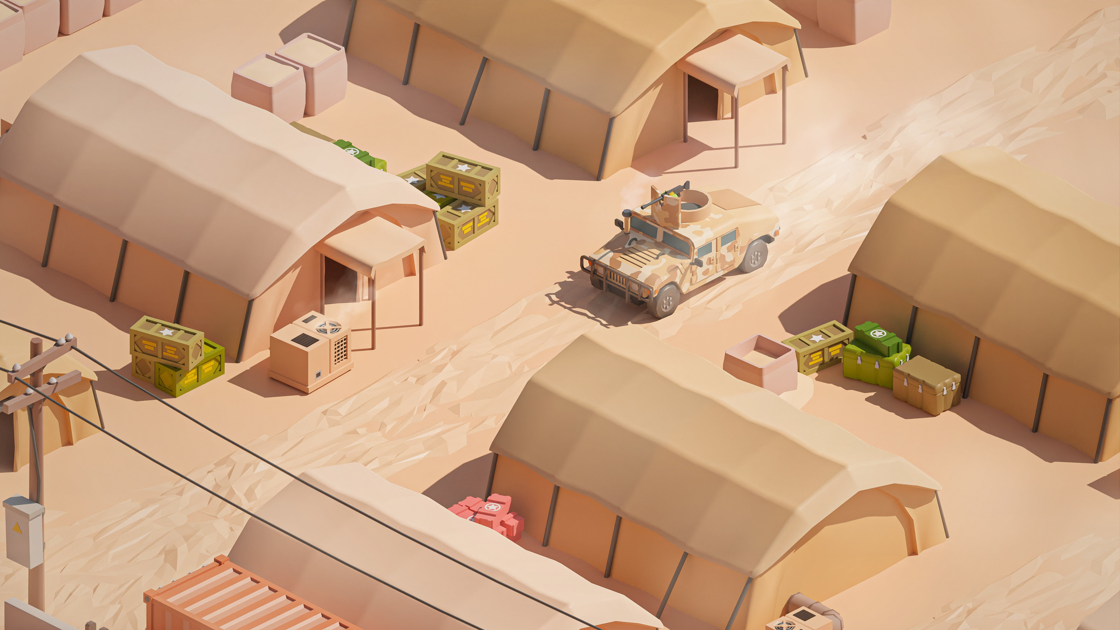 Military Low-poly 3D model_41