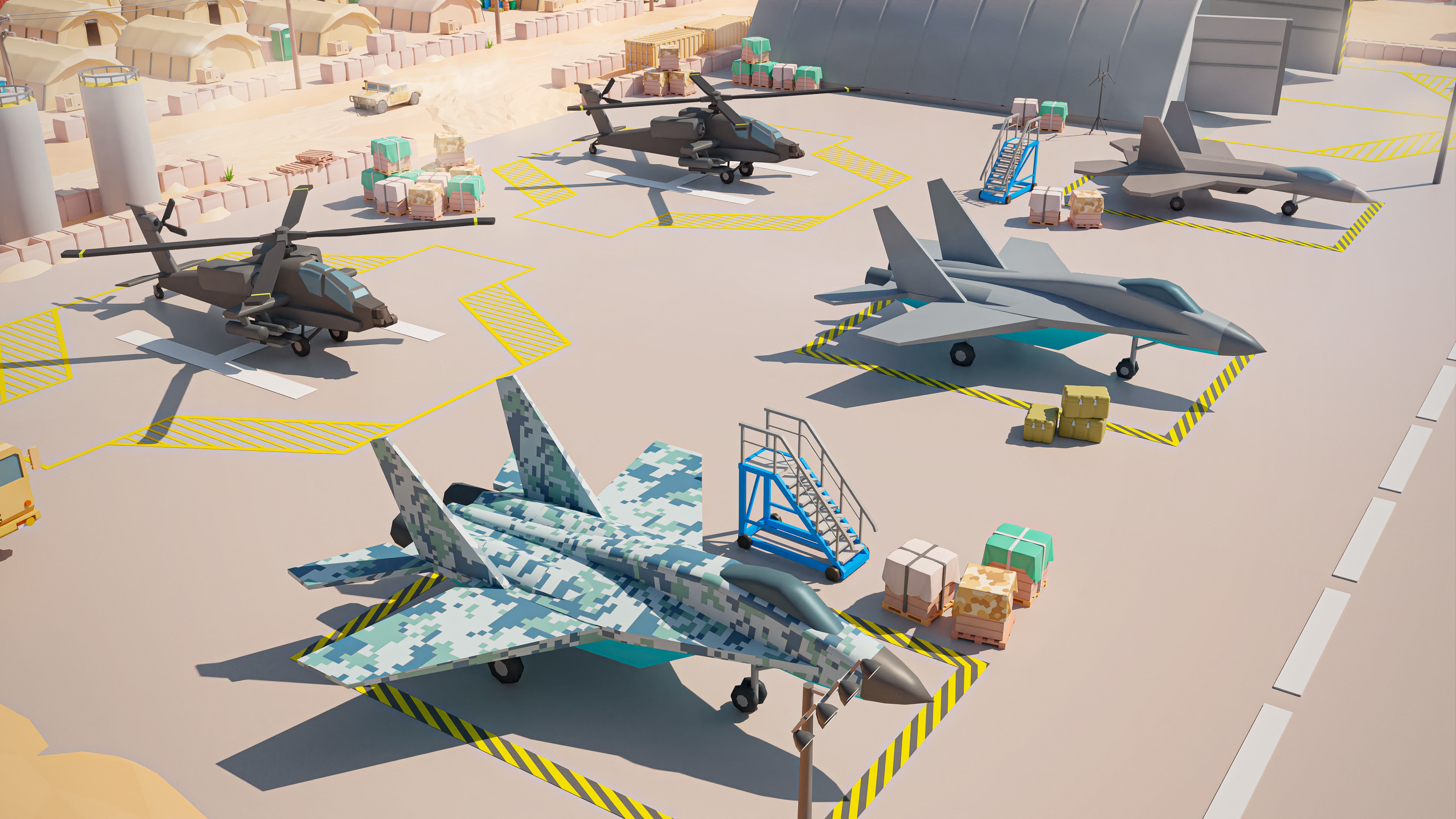 Military Low-poly 3D model_19