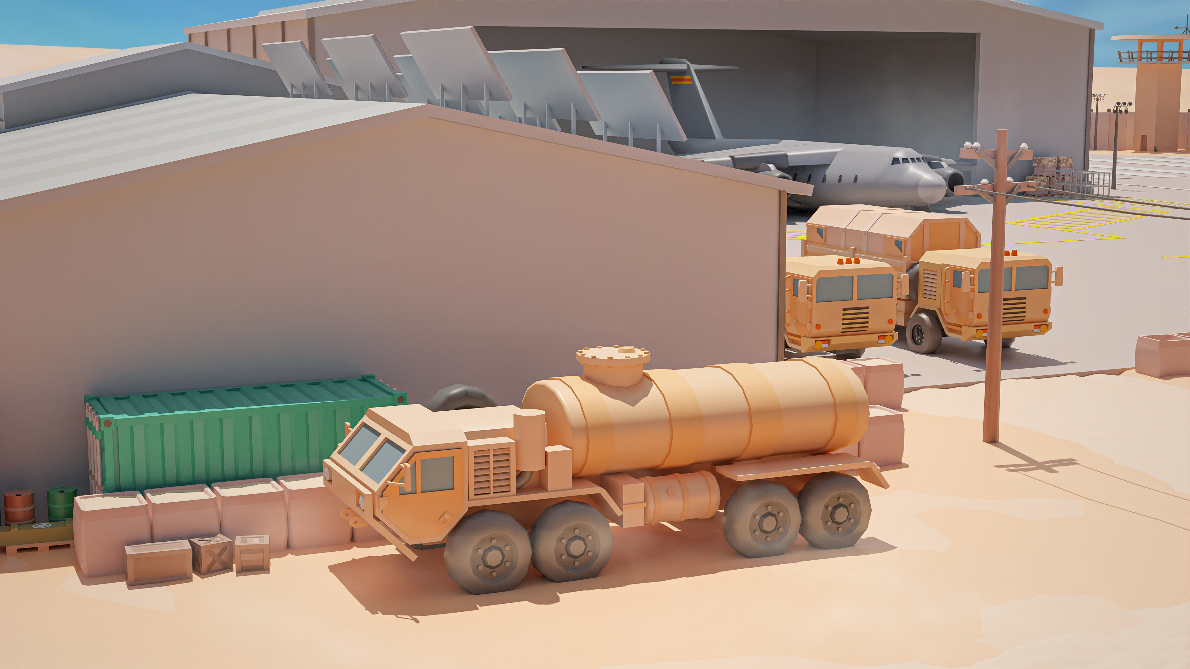 Military Low-poly 3D model_42