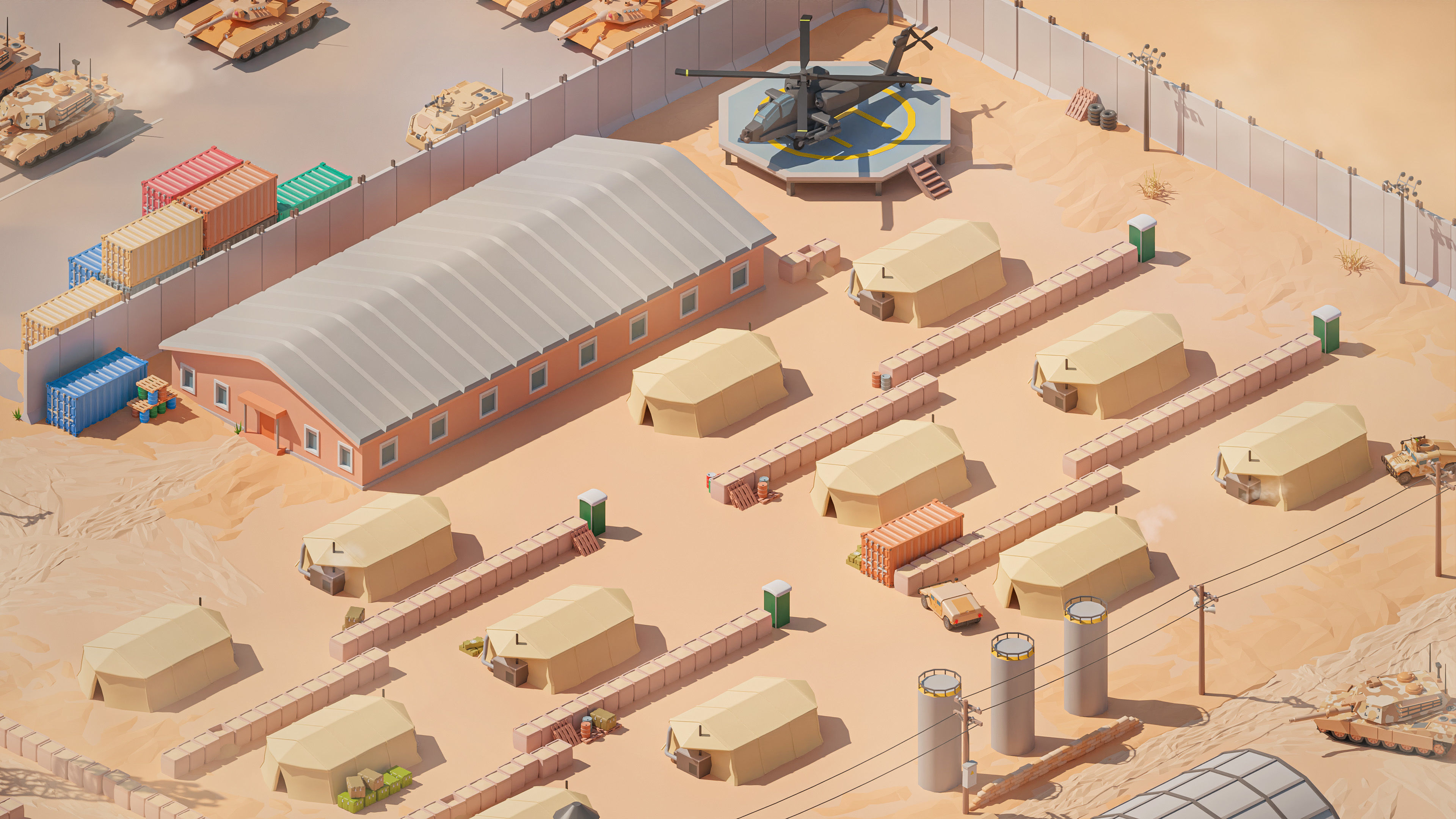 Military Low-poly 3D model_29