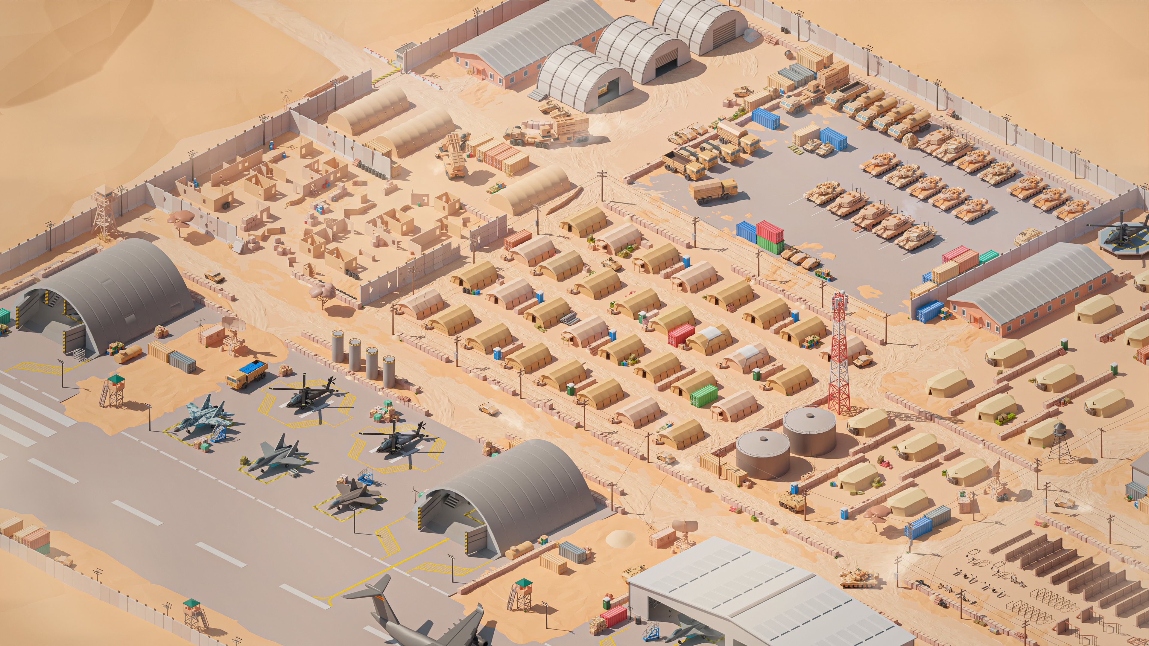 Military Low-poly 3D model_26