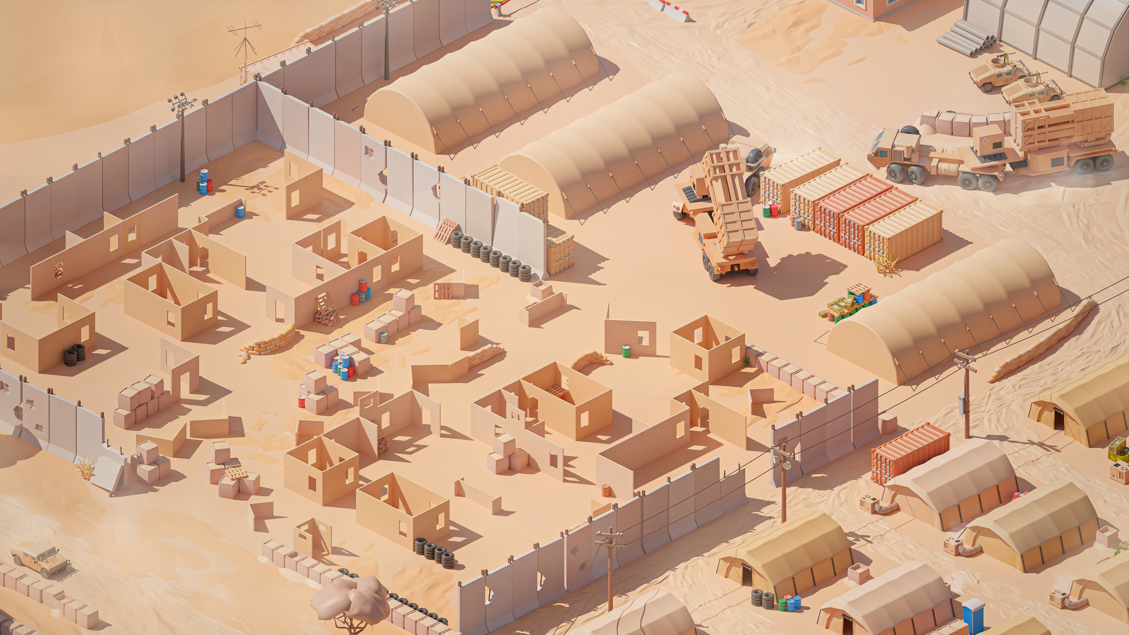 Military Low-poly 3D model_5