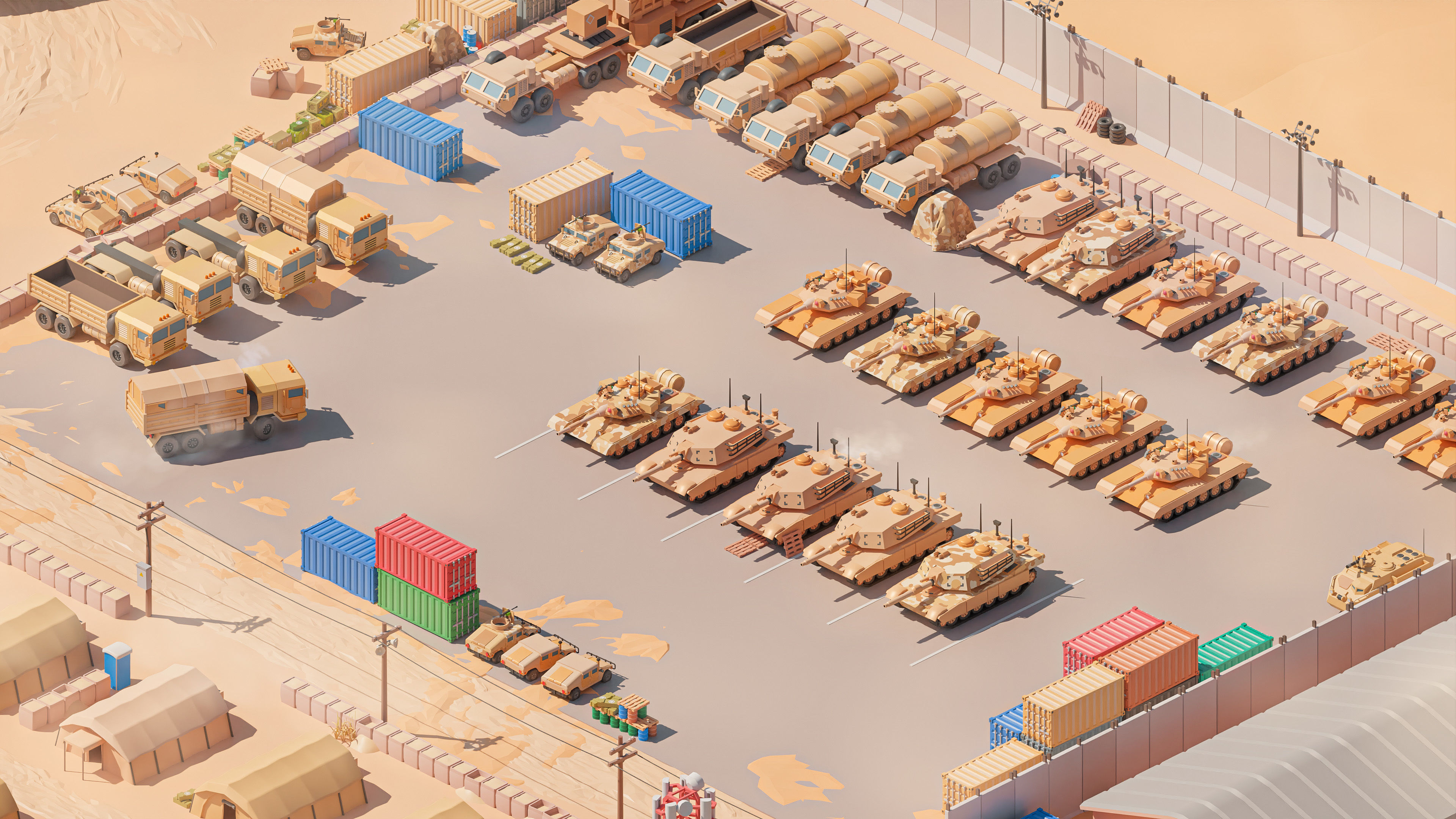 Military Low-poly 3D model_11