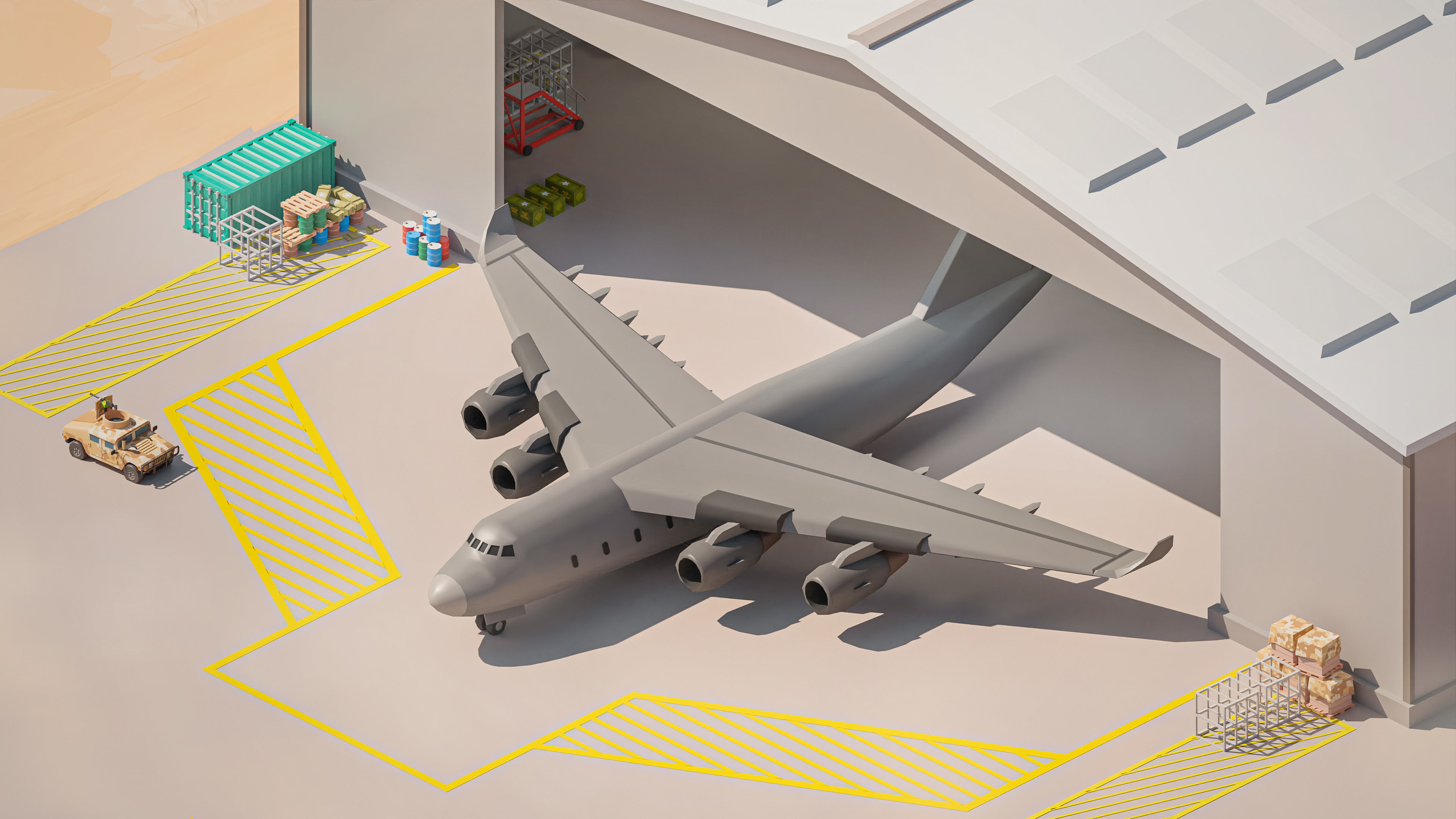 Military Low-poly 3D model_38