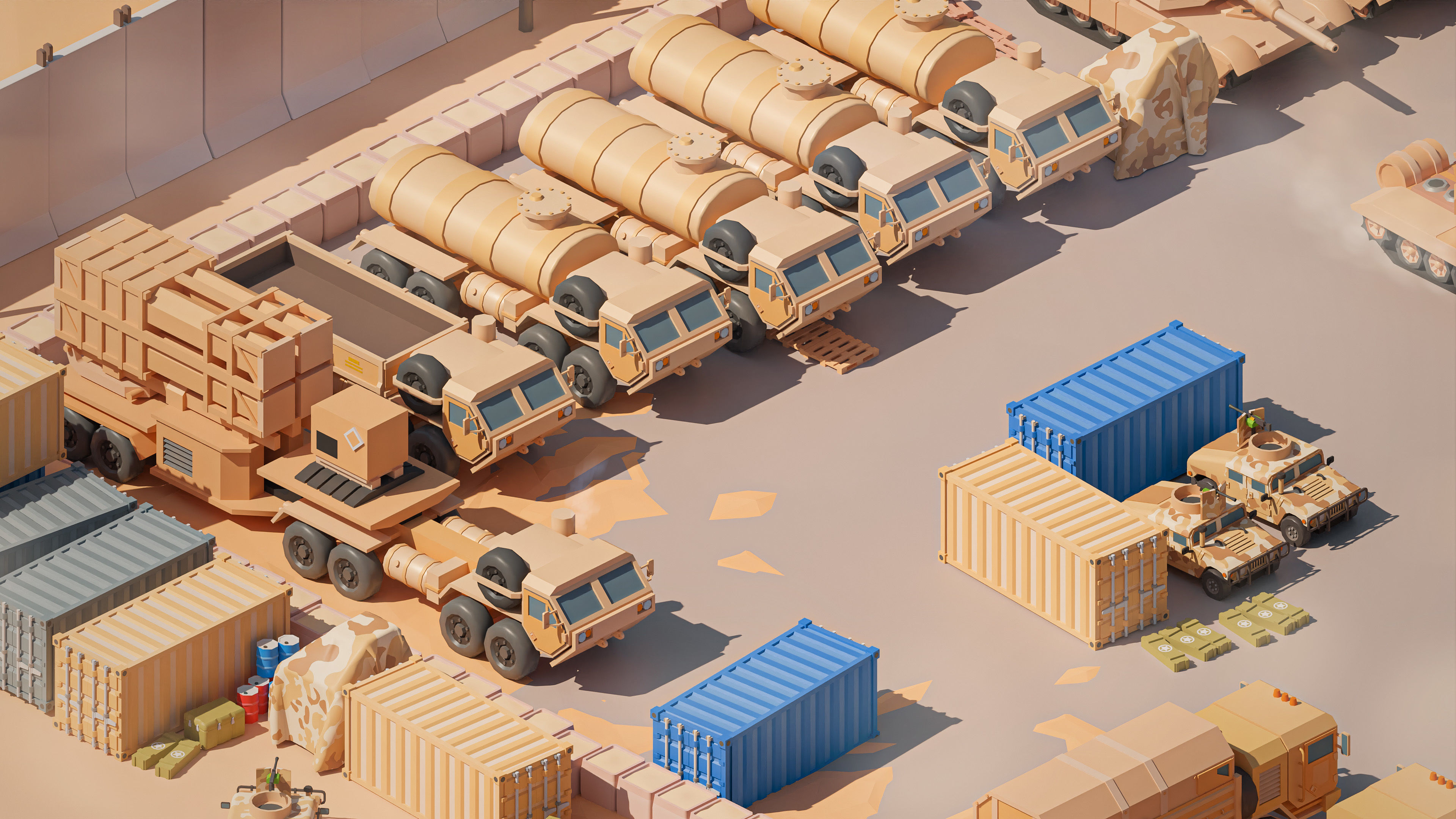 Military Low-poly 3D model_39