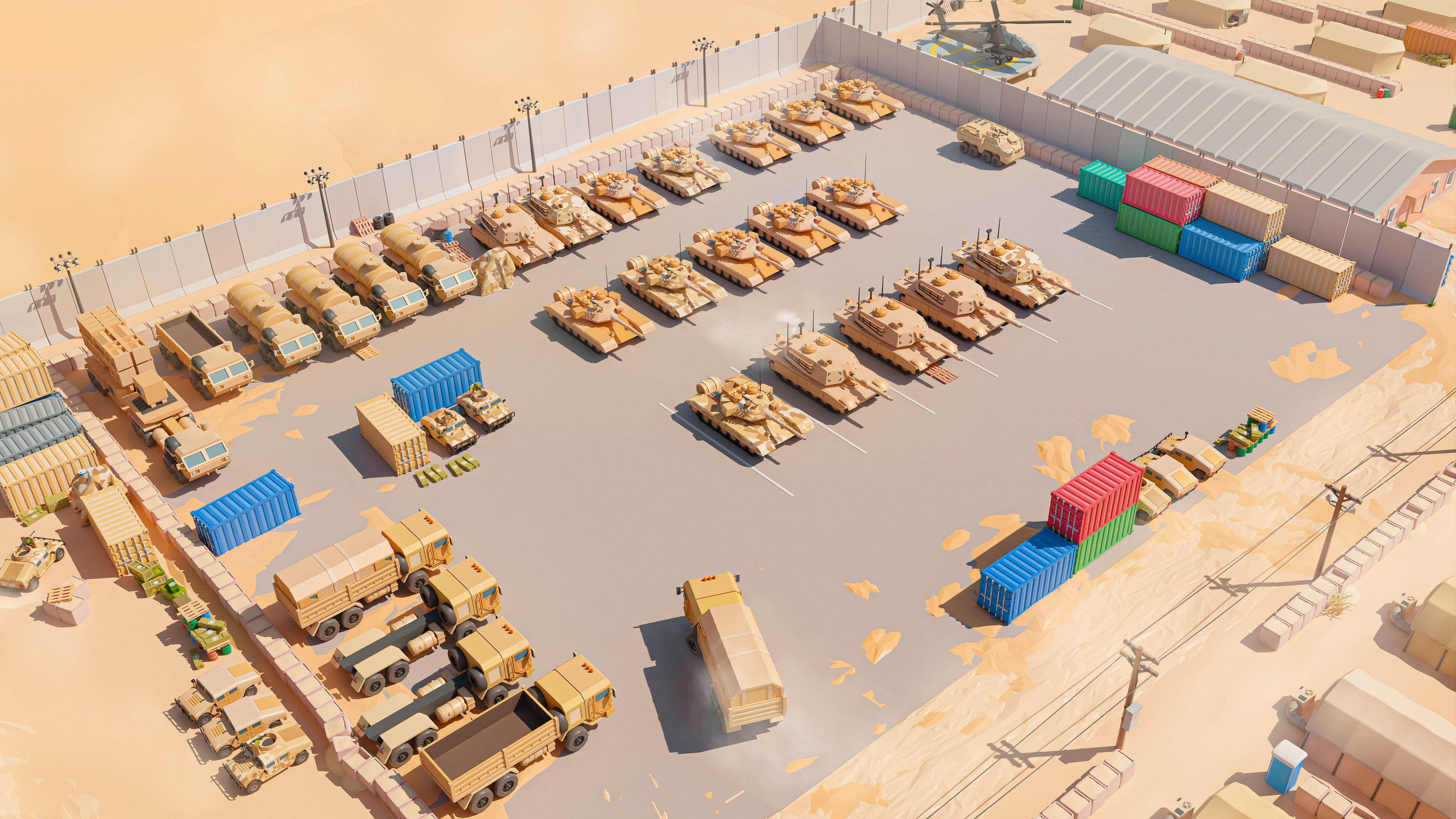 Military Low-poly 3D model_17