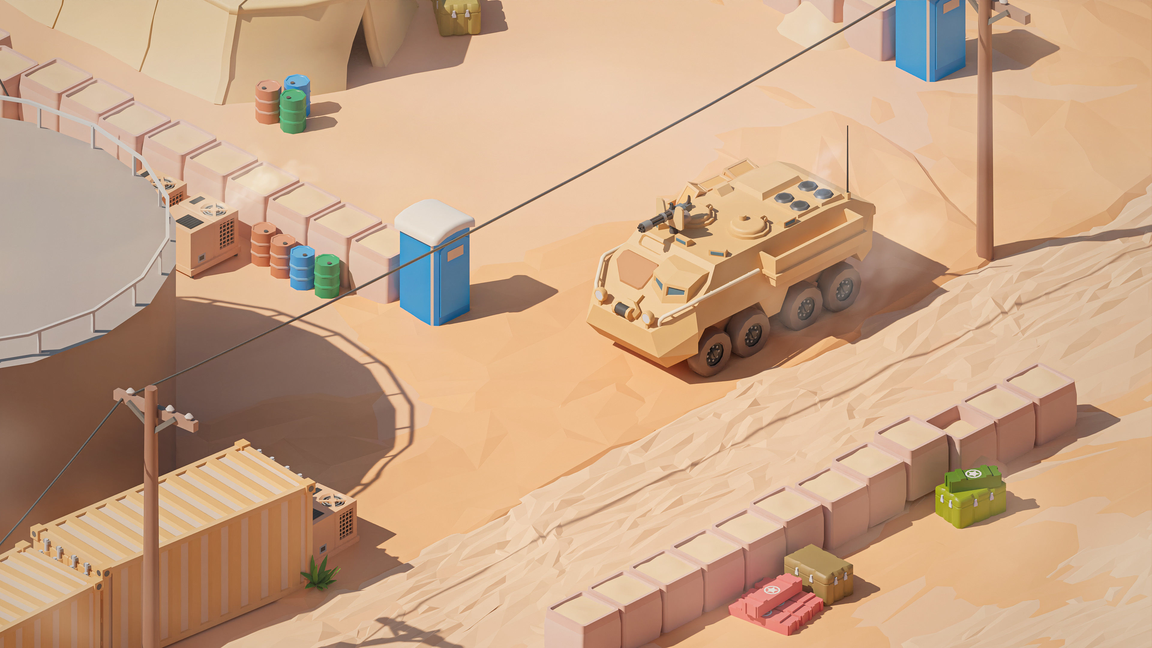 Military Low-poly 3D model_40