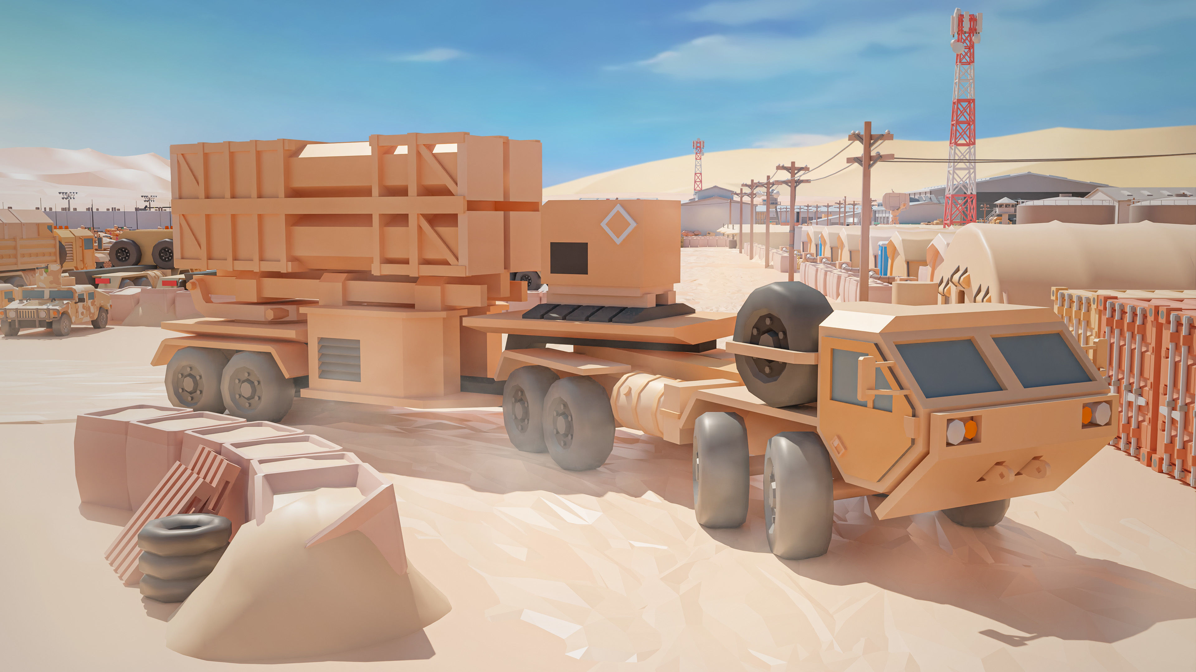 Military Low-poly 3D model_22