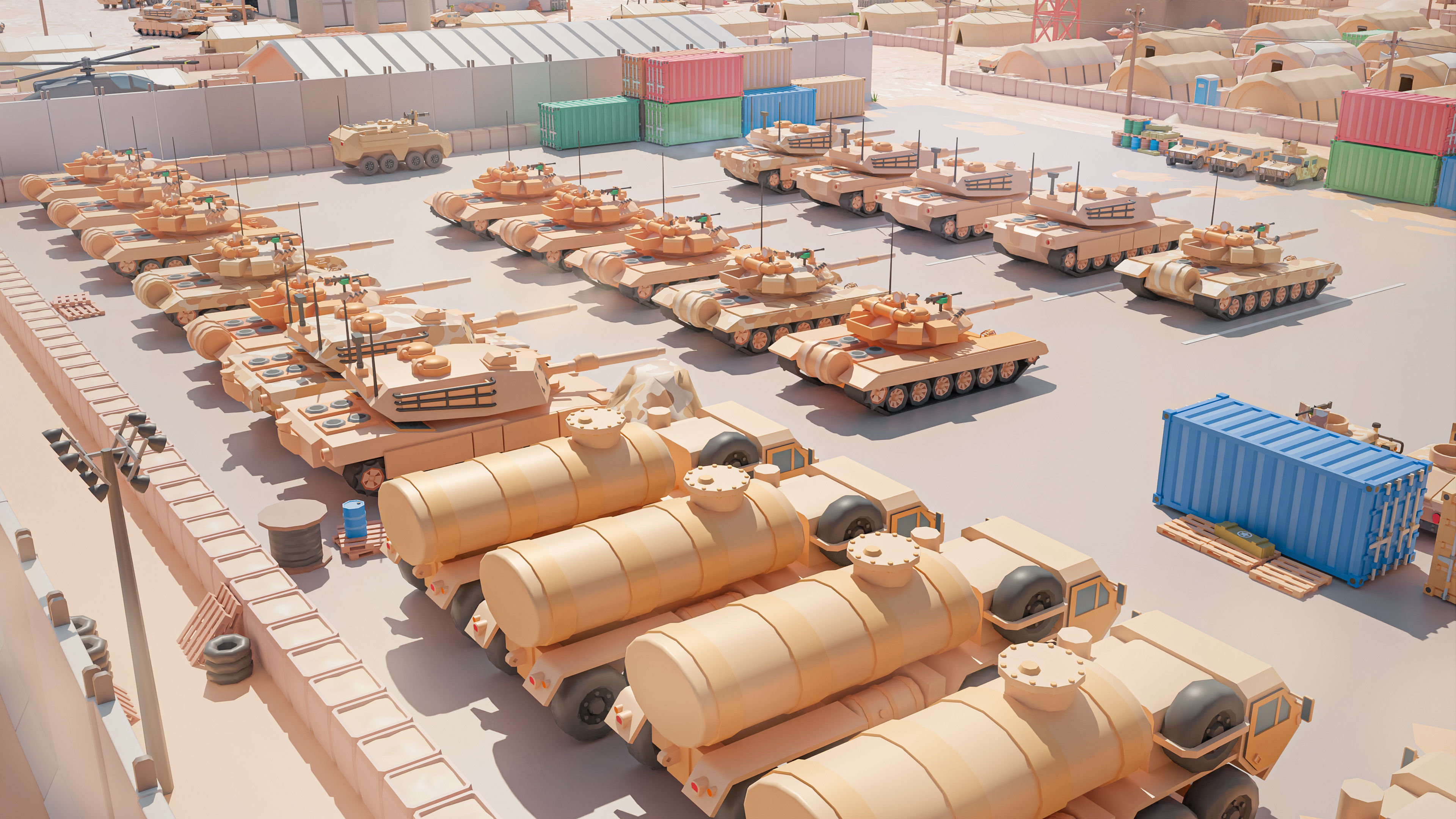 Military Low-poly 3D model_7