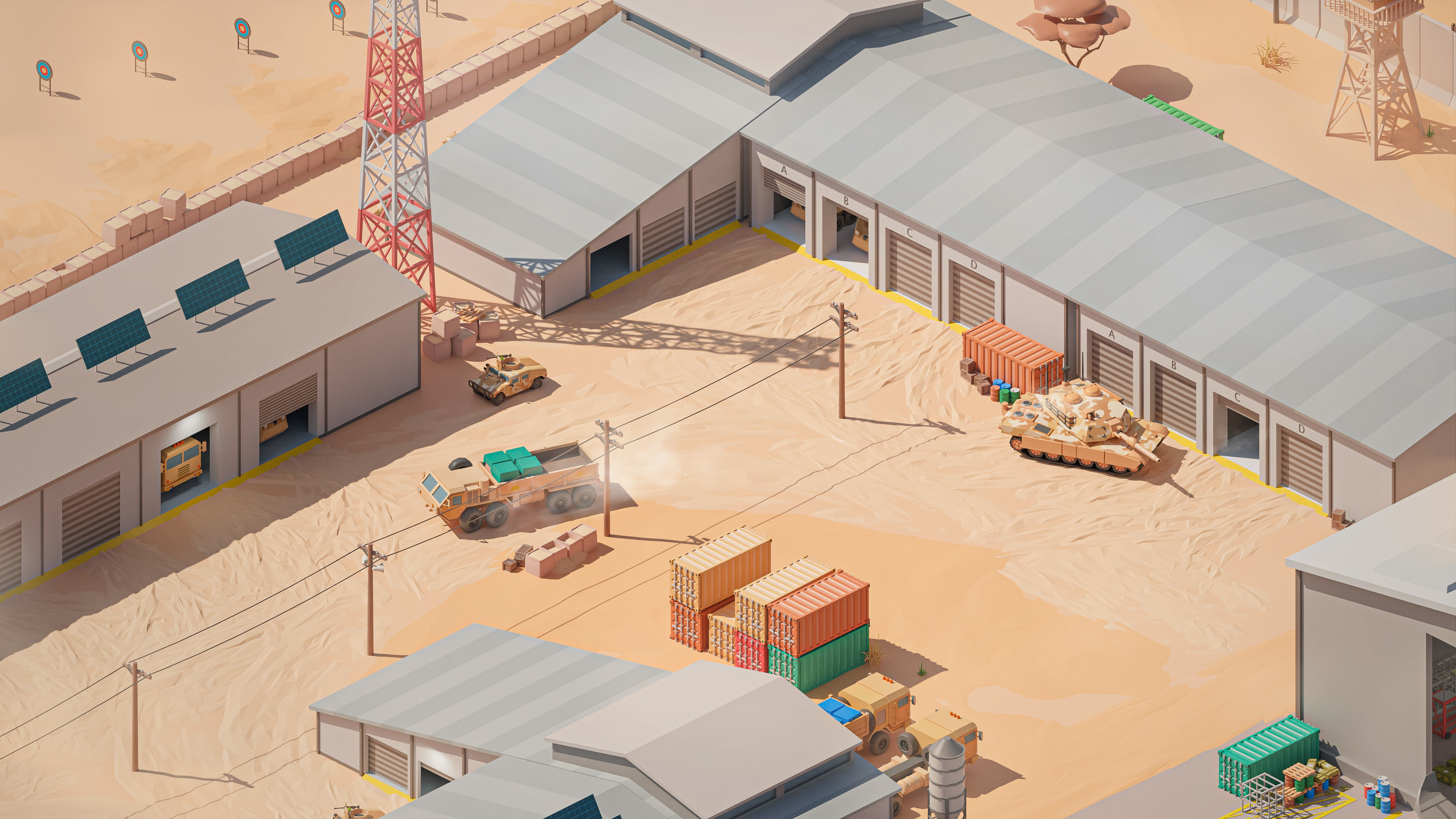 Military Low-poly 3D model_35