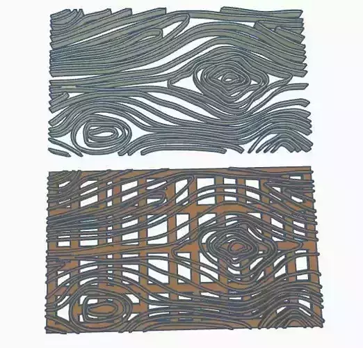 Bark Tree stencil marker 3D print model