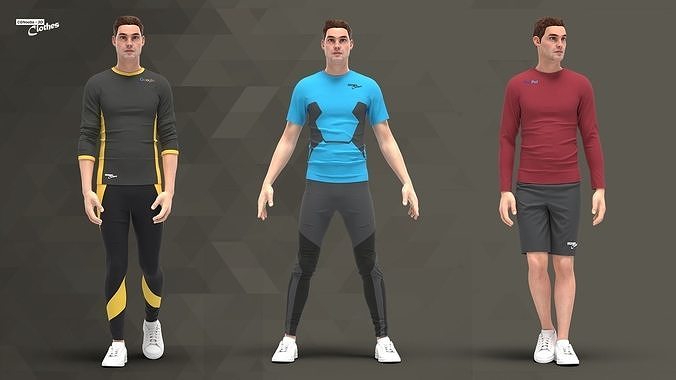 Men Sport Outfit - 65 Marvelous Designer and Clo3D 3D model | CGTrader