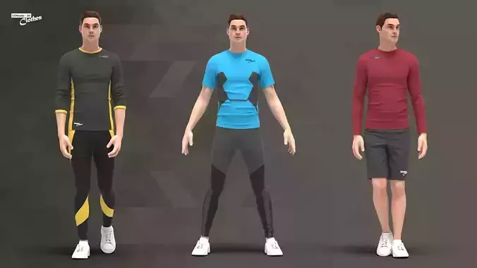 Men Sport Outfit - 65 Marvelous Designer and Clo3D